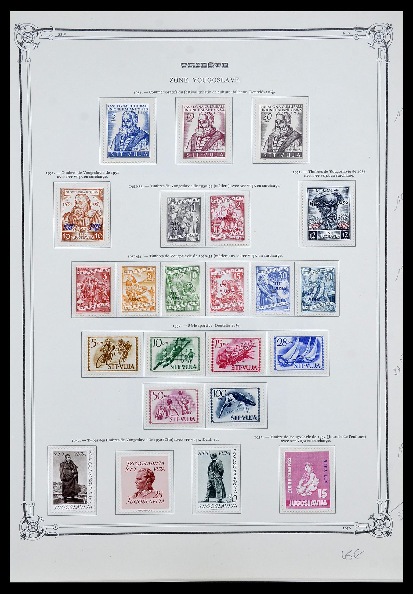 34277 003 - Postzegelverzameling 34277 Triëst zone B 1948-1954.