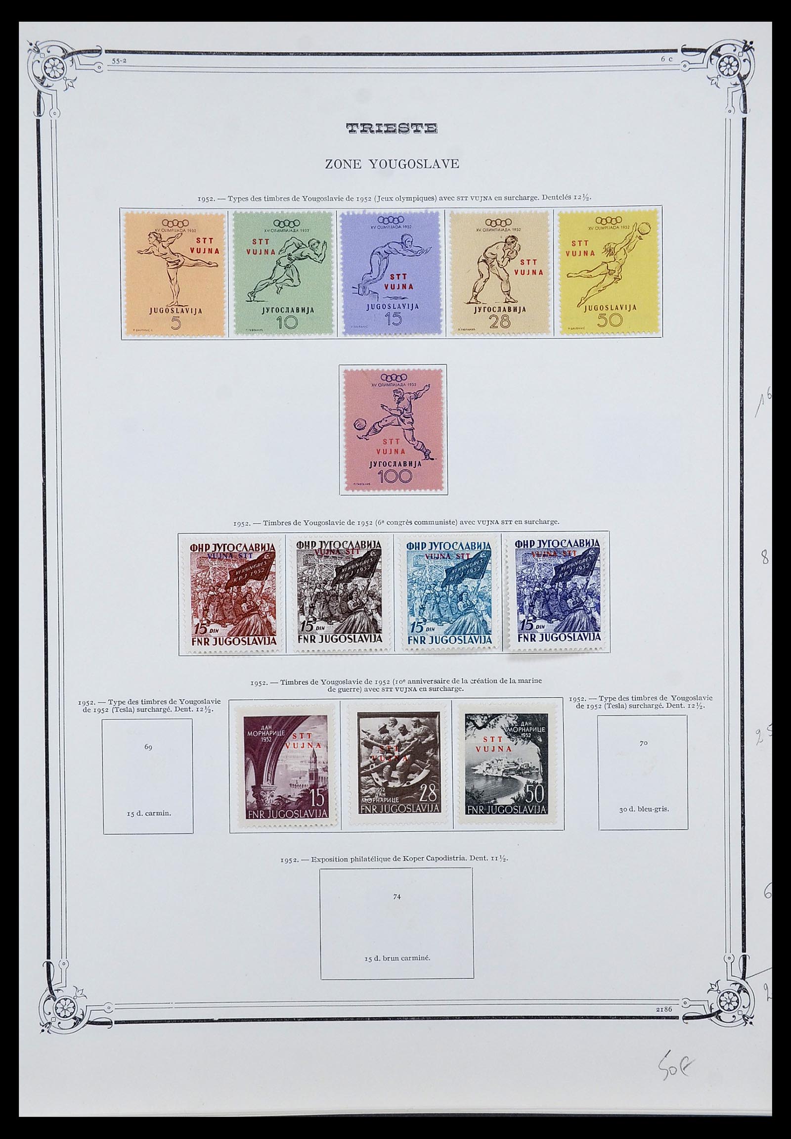 34277 004 - Postzegelverzameling 34277 Triëst zone B 1948-1954.