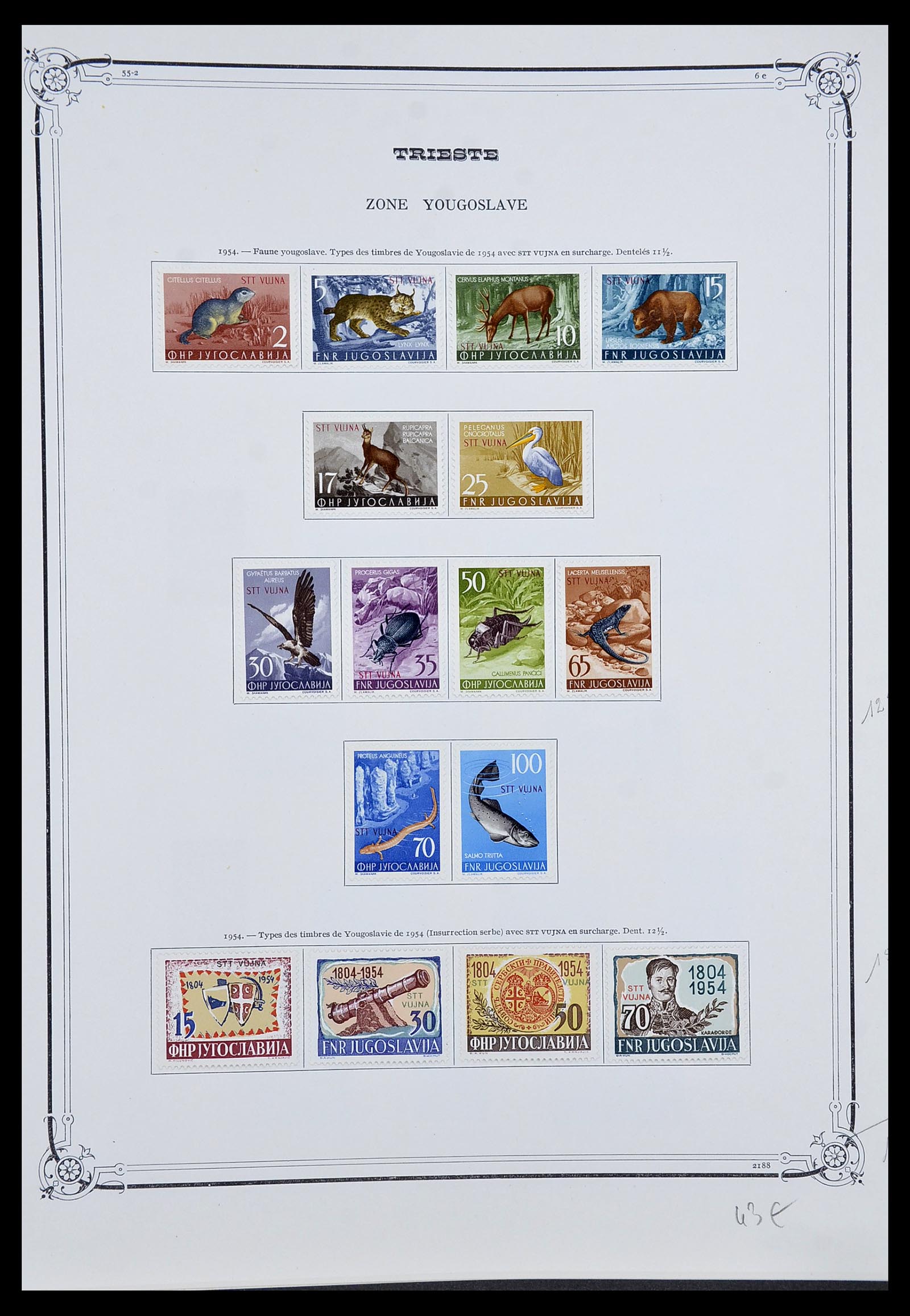 34277 006 - Postzegelverzameling 34277 Triëst zone B 1948-1954.