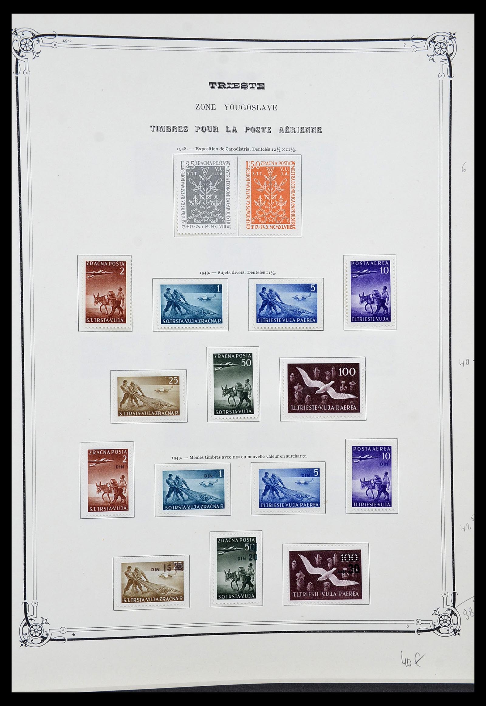 34277 007 - Postzegelverzameling 34277 Triëst zone B 1948-1954.