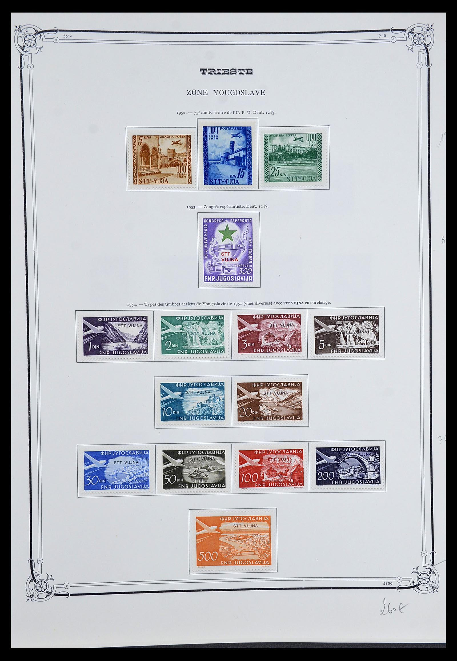 34277 008 - Postzegelverzameling 34277 Triëst zone B 1948-1954.