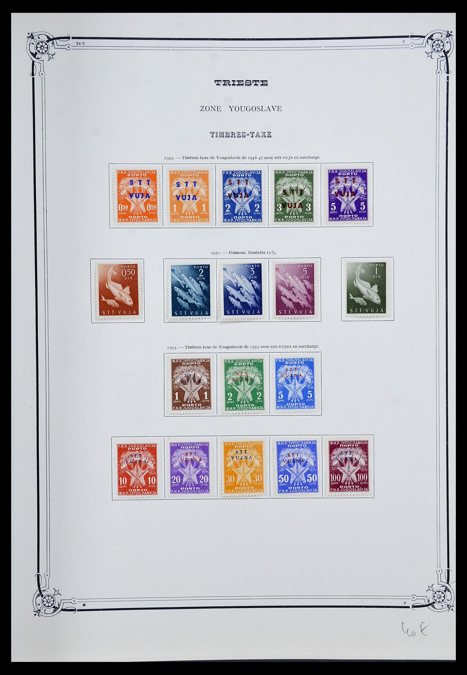 34277 009 - Postzegelverzameling 34277 Triëst zone B 1948-1954.