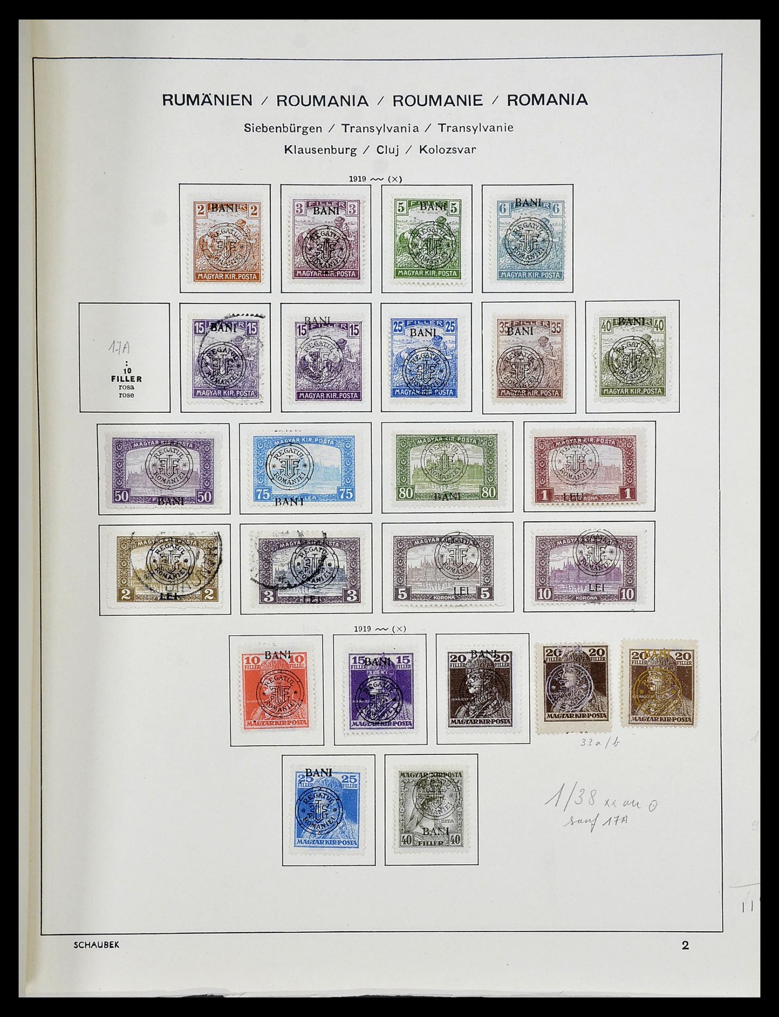 34278 002 - Postzegelverzameling 34278 Roemeense gebieden 1919.