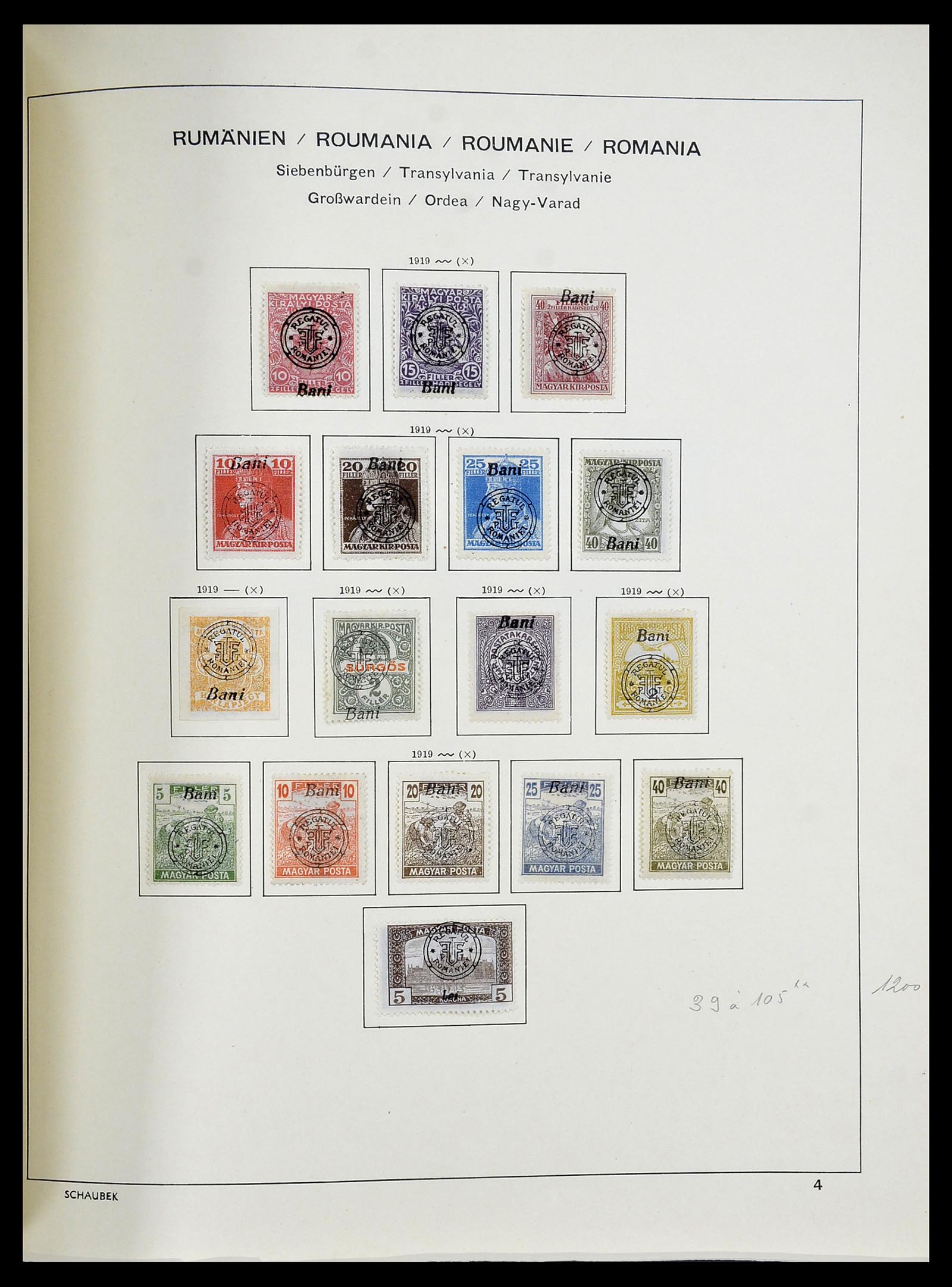 34278 007 - Postzegelverzameling 34278 Roemeense gebieden 1919.
