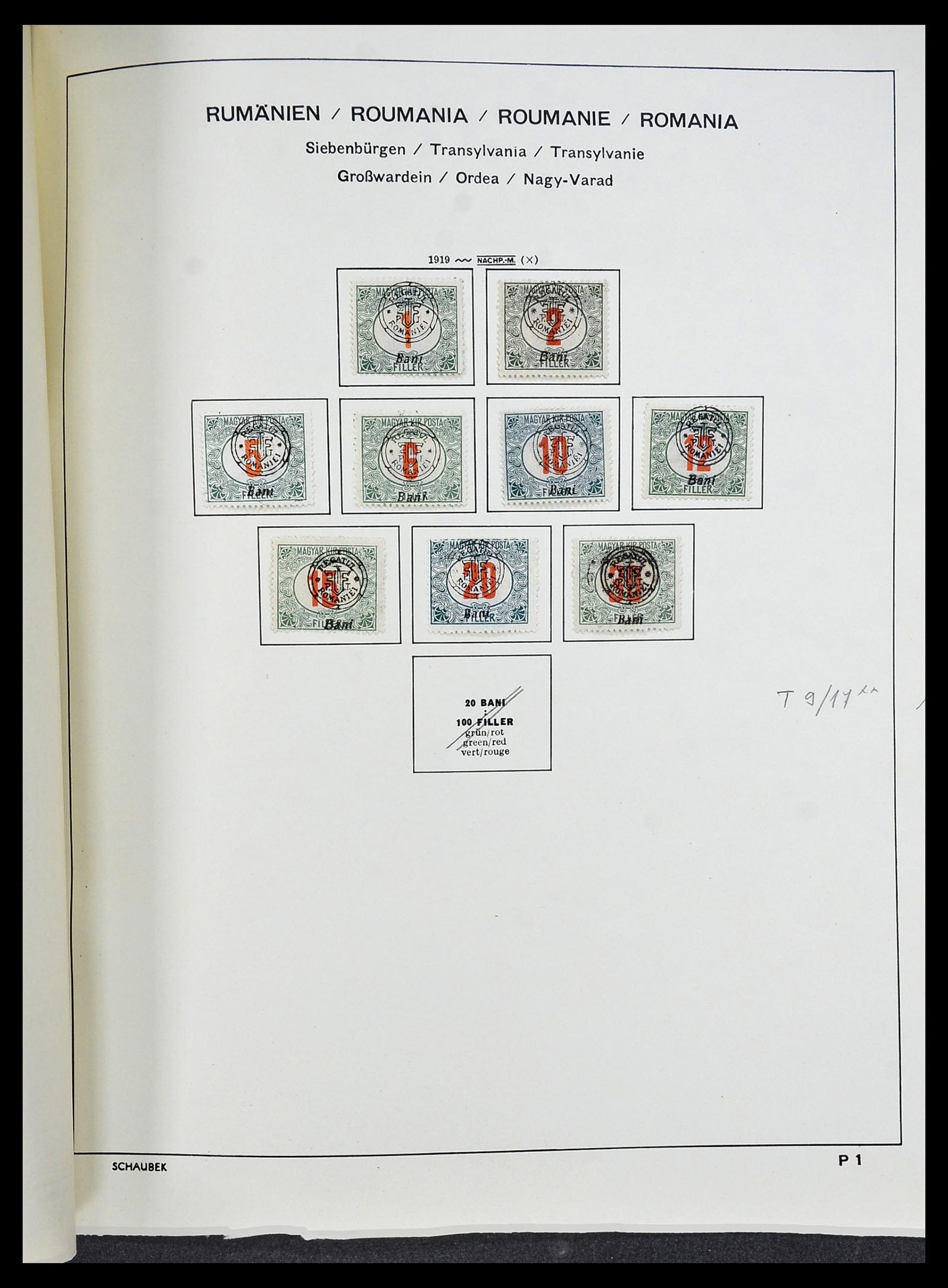 34278 008 - Postzegelverzameling 34278 Roemeense gebieden 1919.