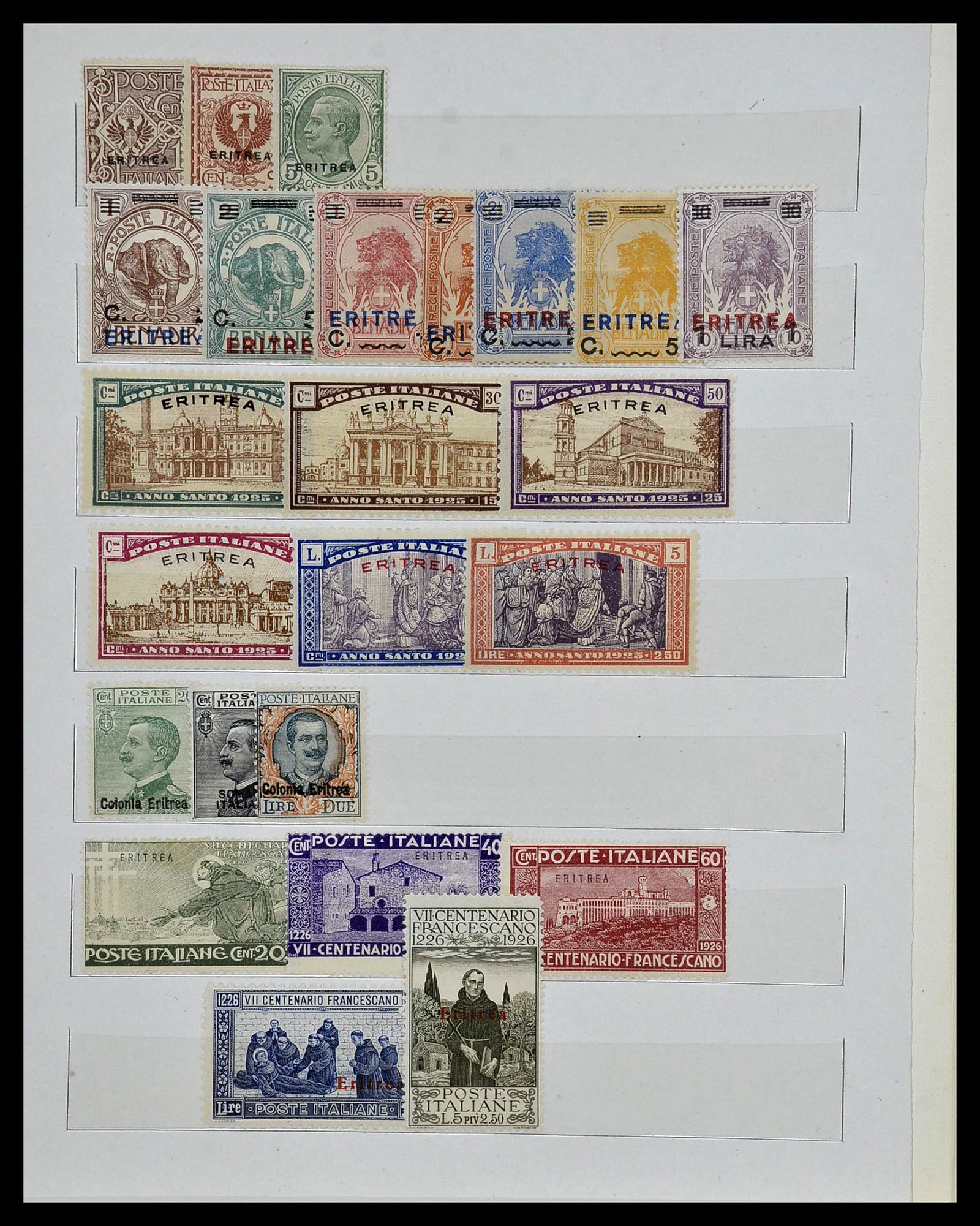 34279 002 - Postzegelverzameling 34279 Eritrea 1903-1936.