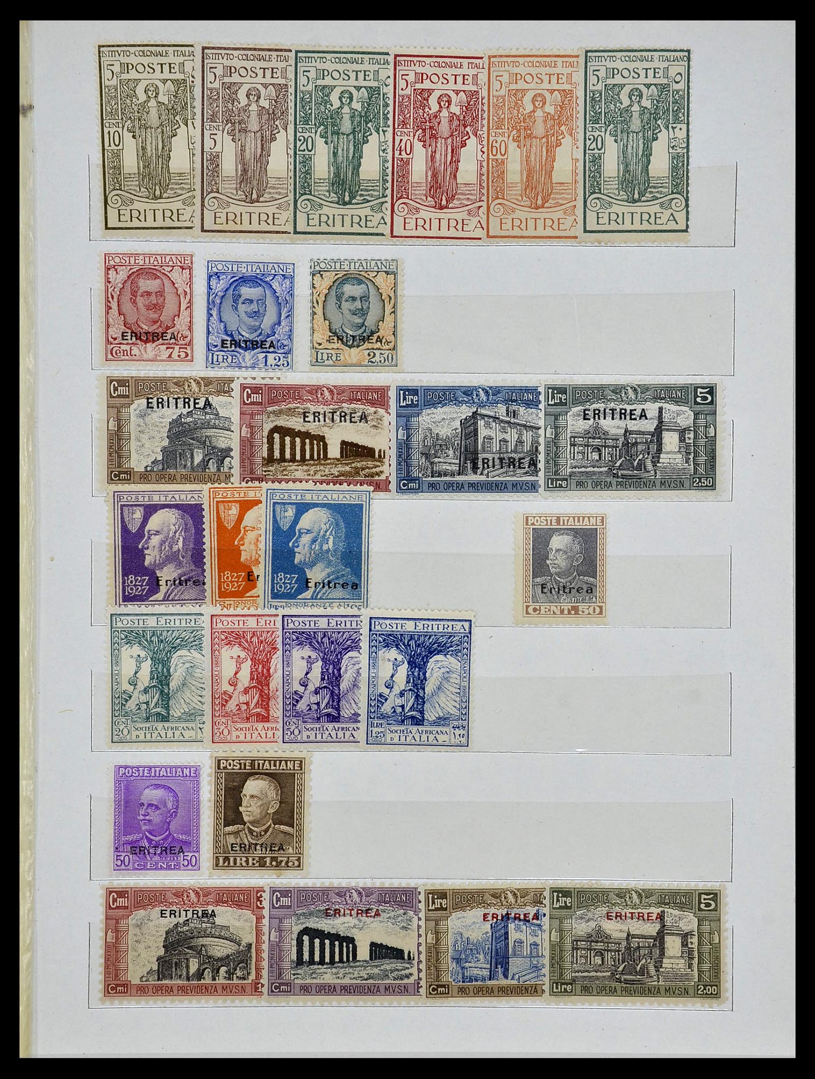 34279 003 - Postzegelverzameling 34279 Eritrea 1903-1936.