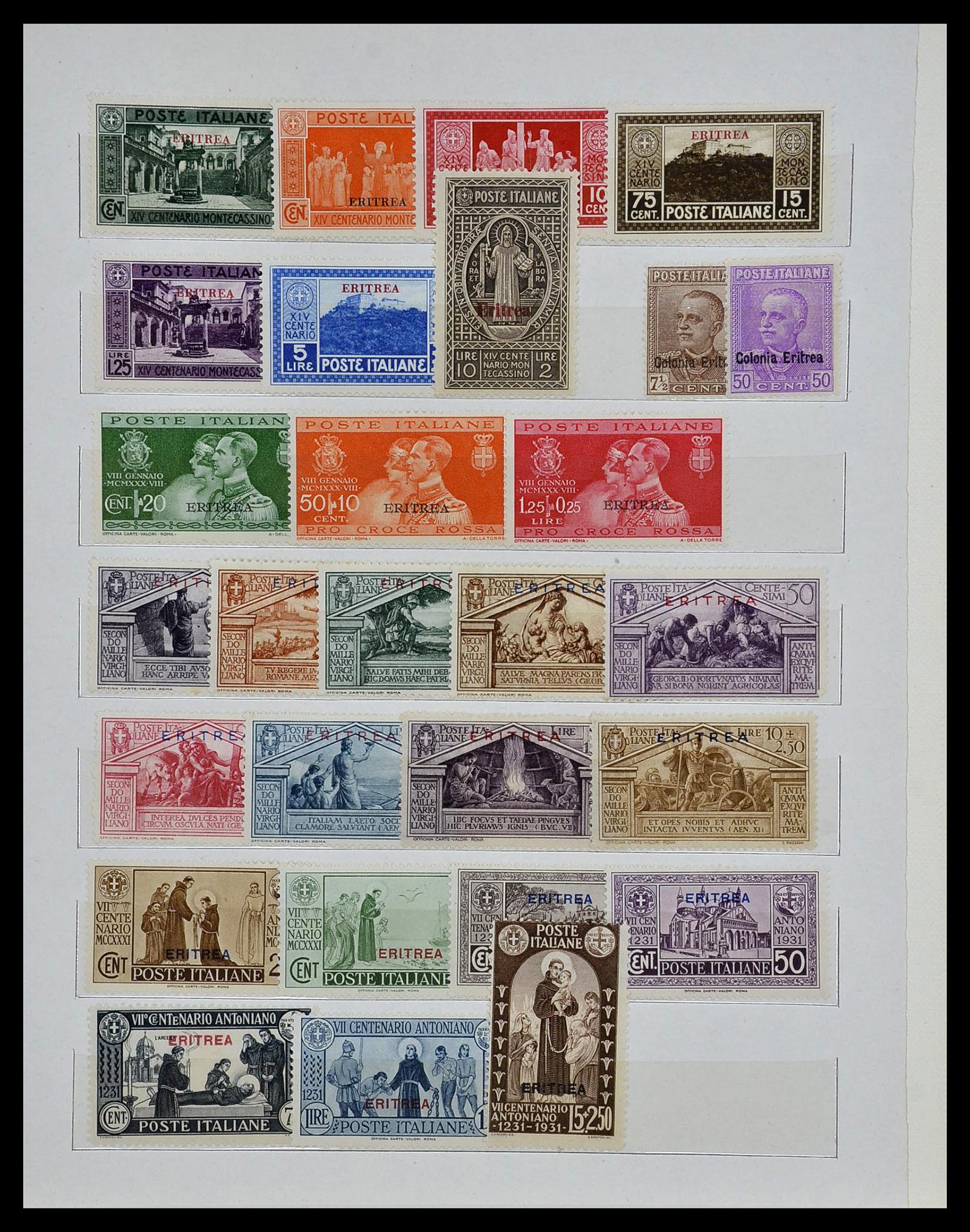34279 004 - Postzegelverzameling 34279 Eritrea 1903-1936.