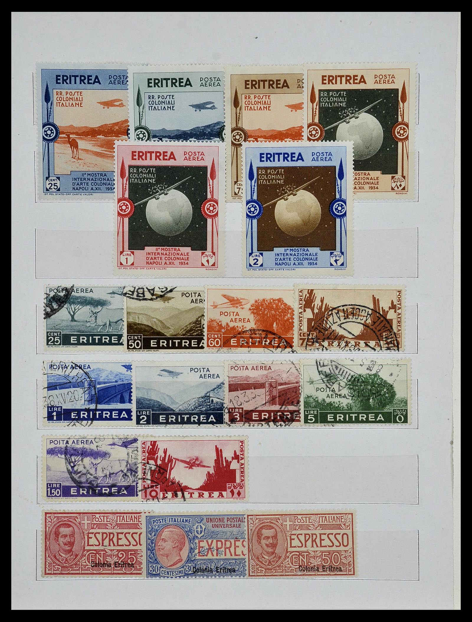 34279 006 - Postzegelverzameling 34279 Eritrea 1903-1936.