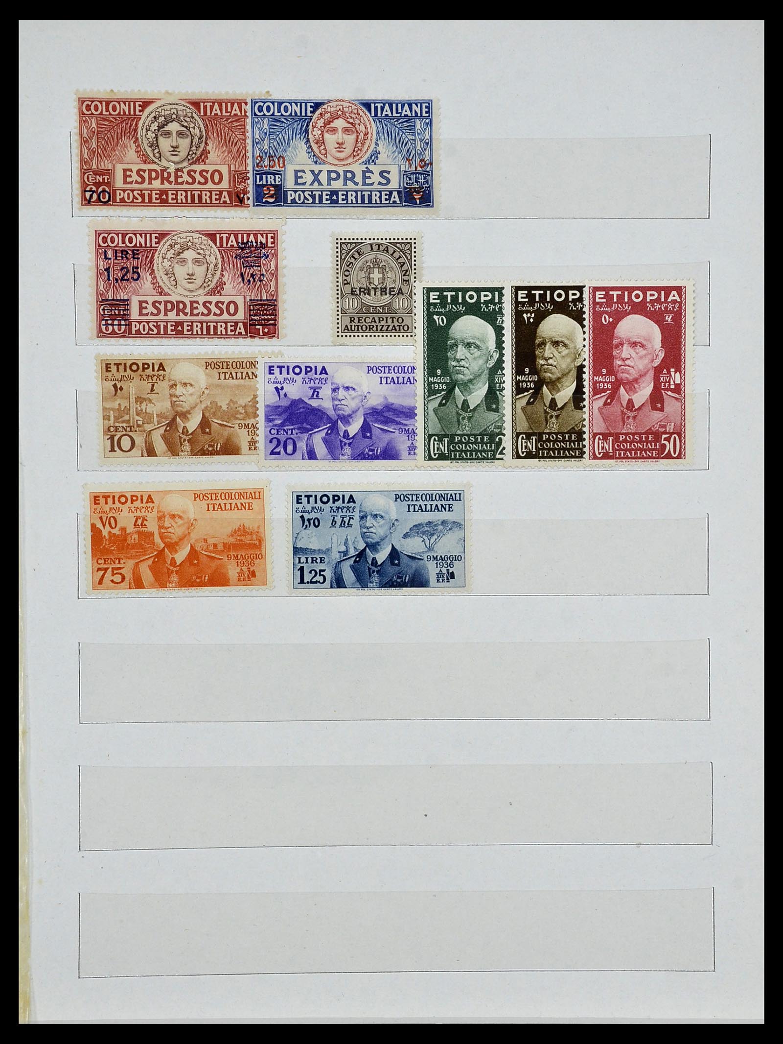 34279 007 - Postzegelverzameling 34279 Eritrea 1903-1936.