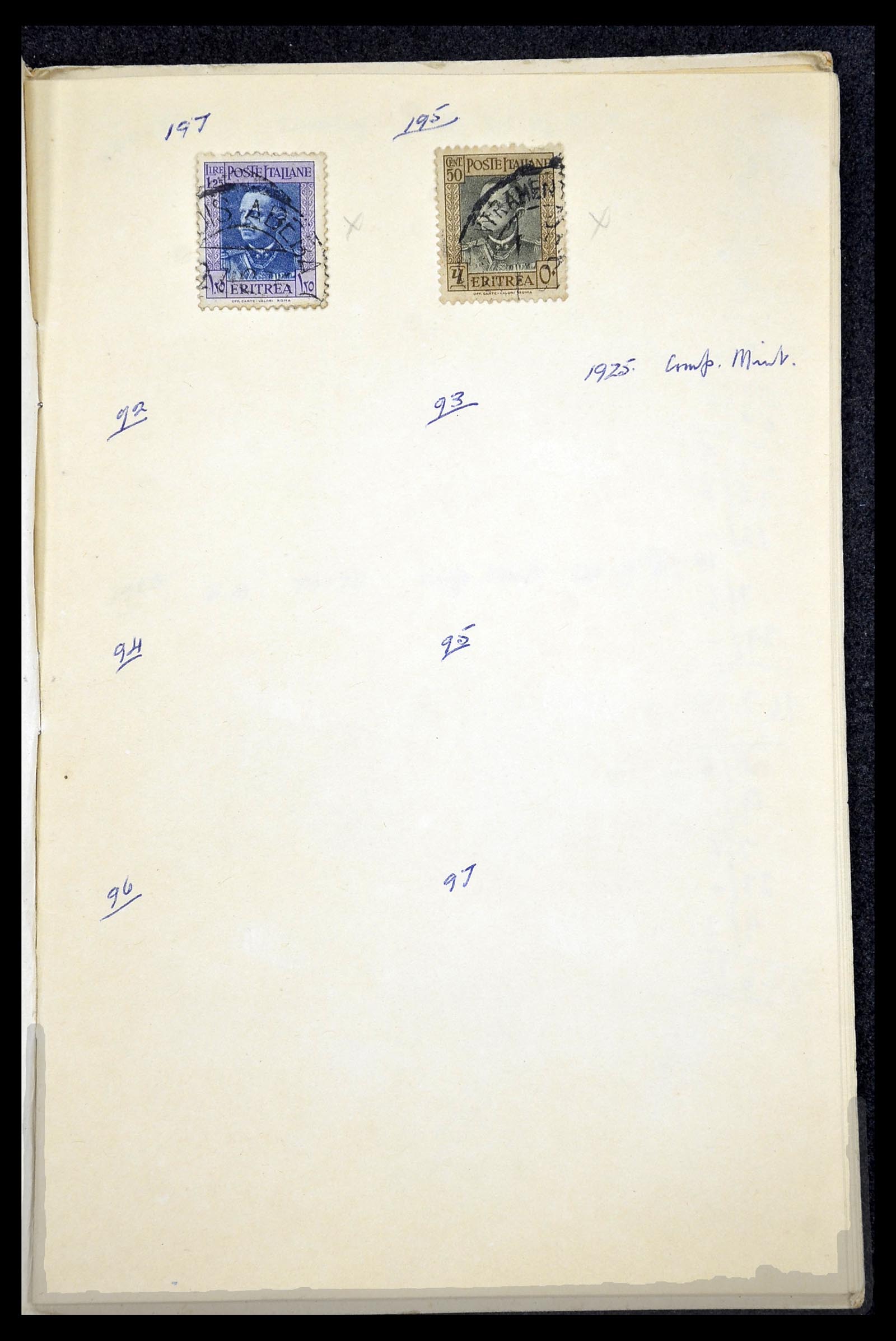 34282 001 - Postzegelverzameling 34282 Italië en gebieden 1852-1940.