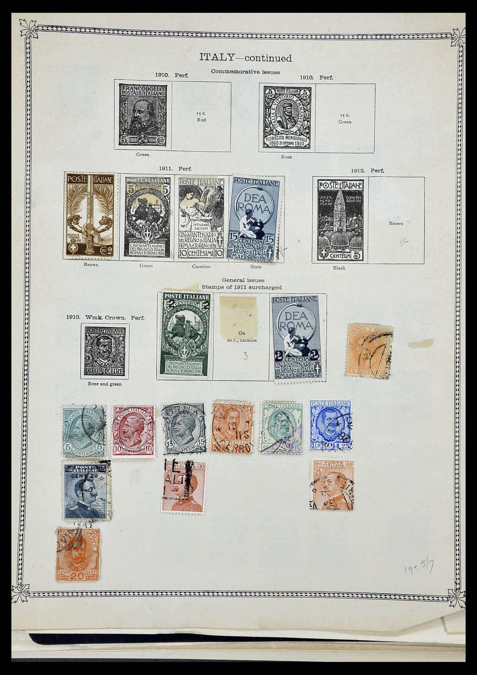 34282 011 - Postzegelverzameling 34282 Italië en gebieden 1852-1940.