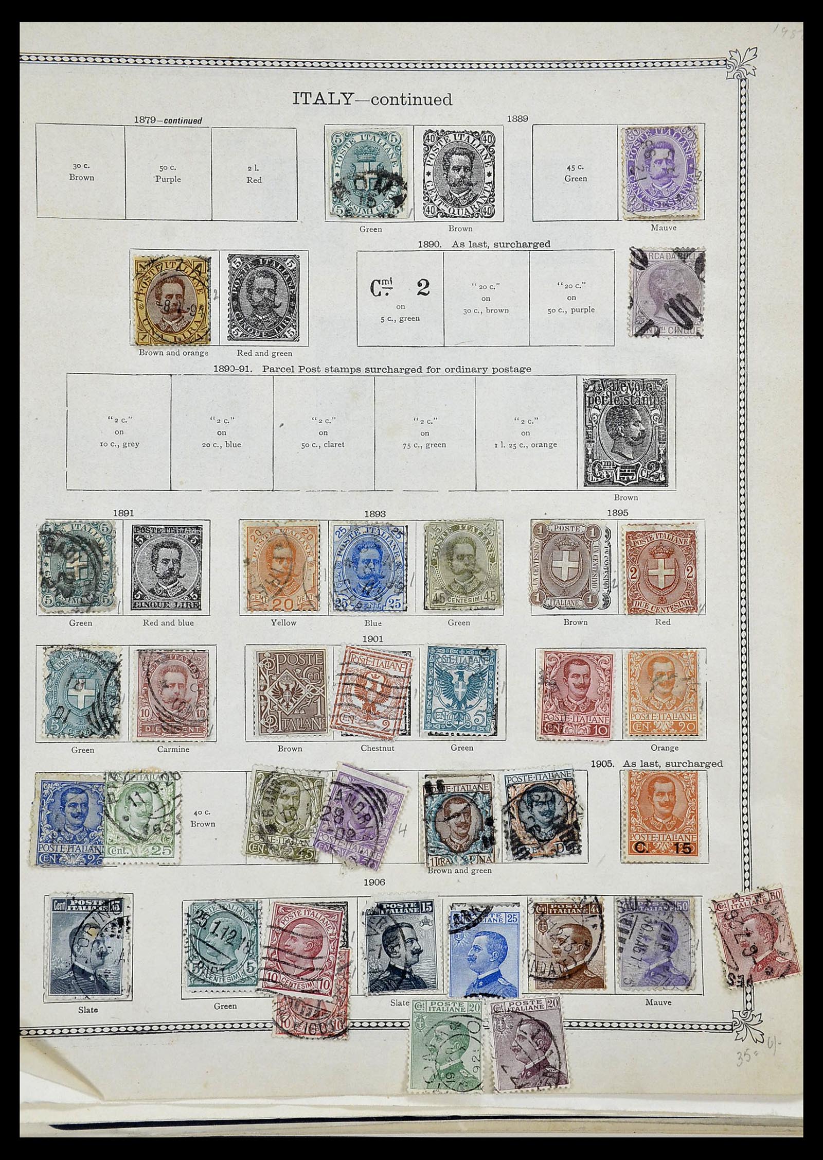 34282 013 - Postzegelverzameling 34282 Italië en gebieden 1852-1940.
