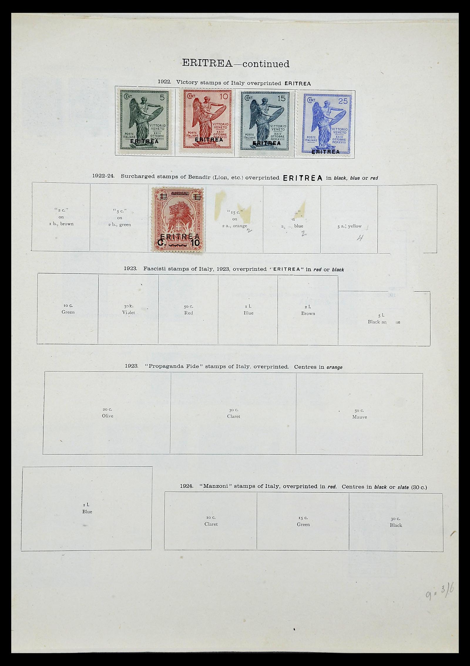 34282 017 - Postzegelverzameling 34282 Italië en gebieden 1852-1940.