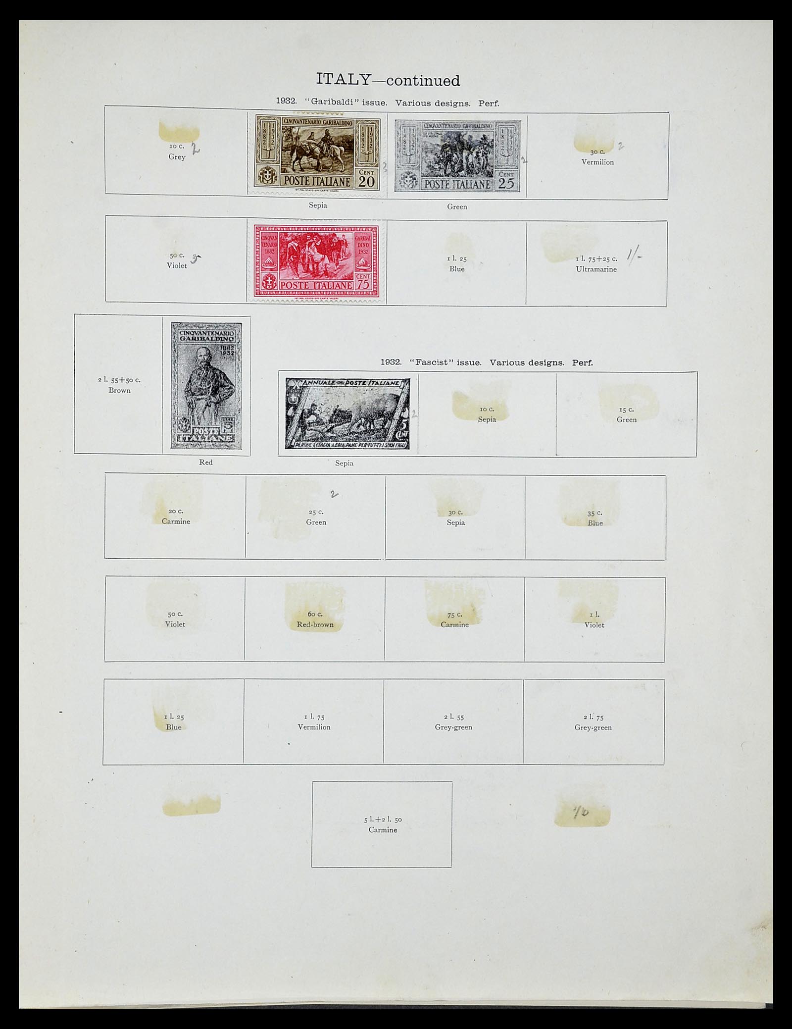34282 020 - Postzegelverzameling 34282 Italië en gebieden 1852-1940.
