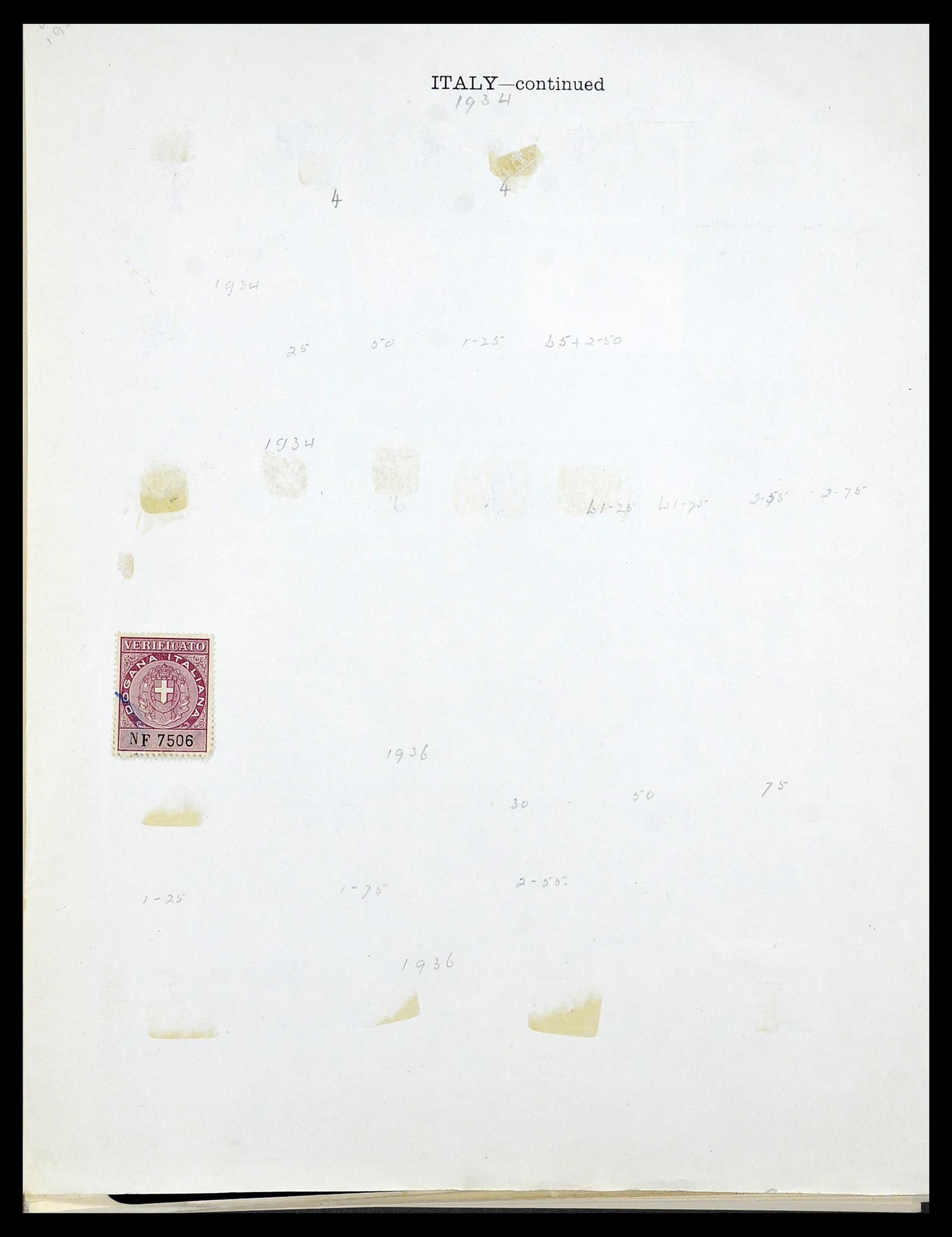 34282 021 - Postzegelverzameling 34282 Italië en gebieden 1852-1940.