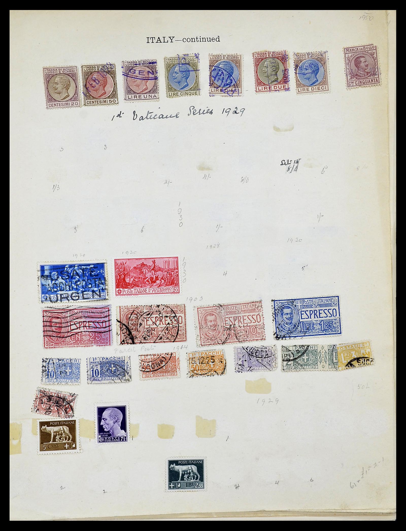 34282 028 - Postzegelverzameling 34282 Italië en gebieden 1852-1940.
