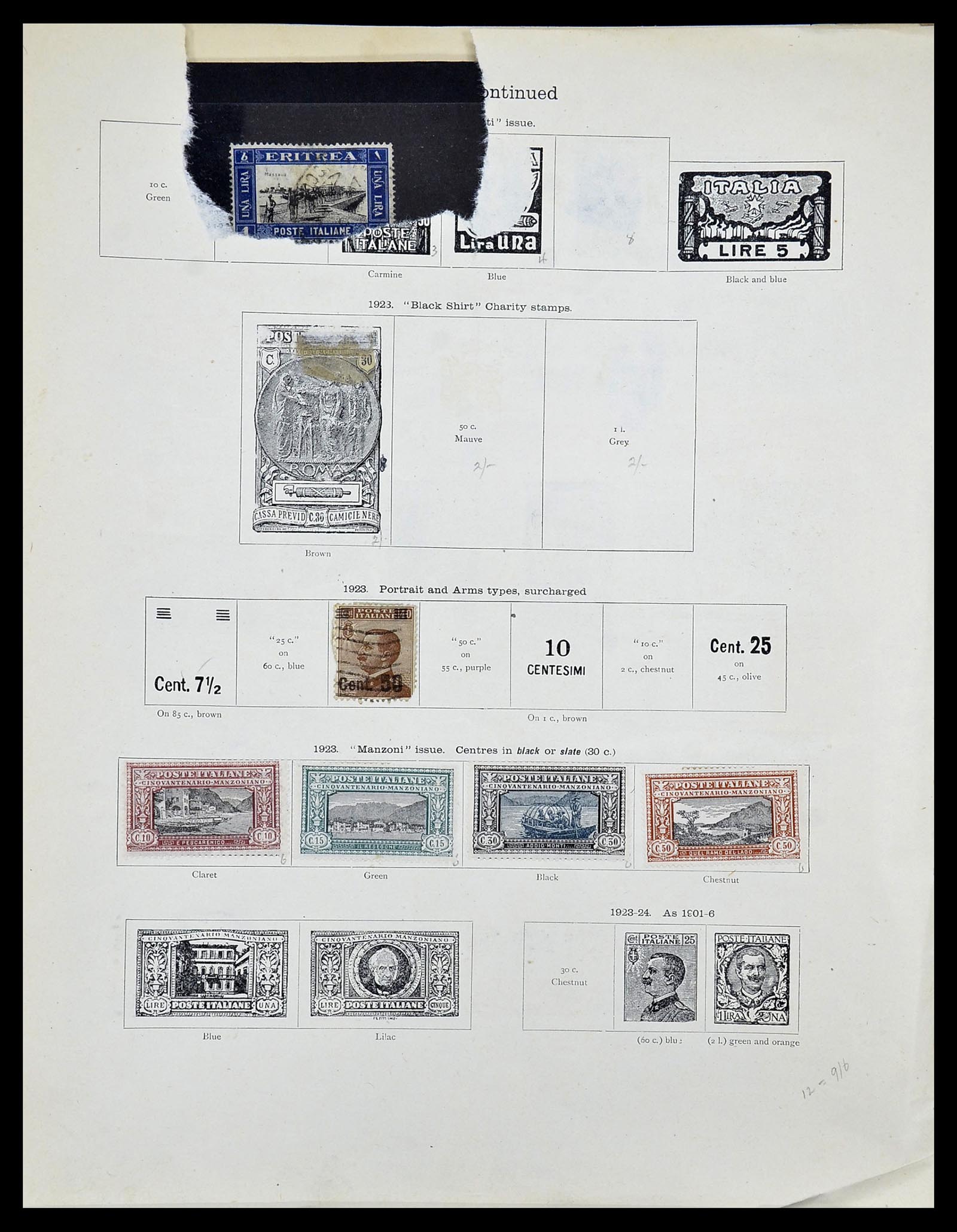 34282 031 - Postzegelverzameling 34282 Italië en gebieden 1852-1940.