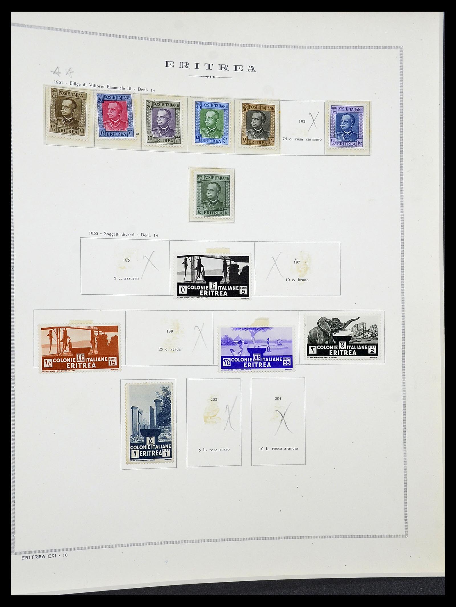 34282 048 - Postzegelverzameling 34282 Italië en gebieden 1852-1940.
