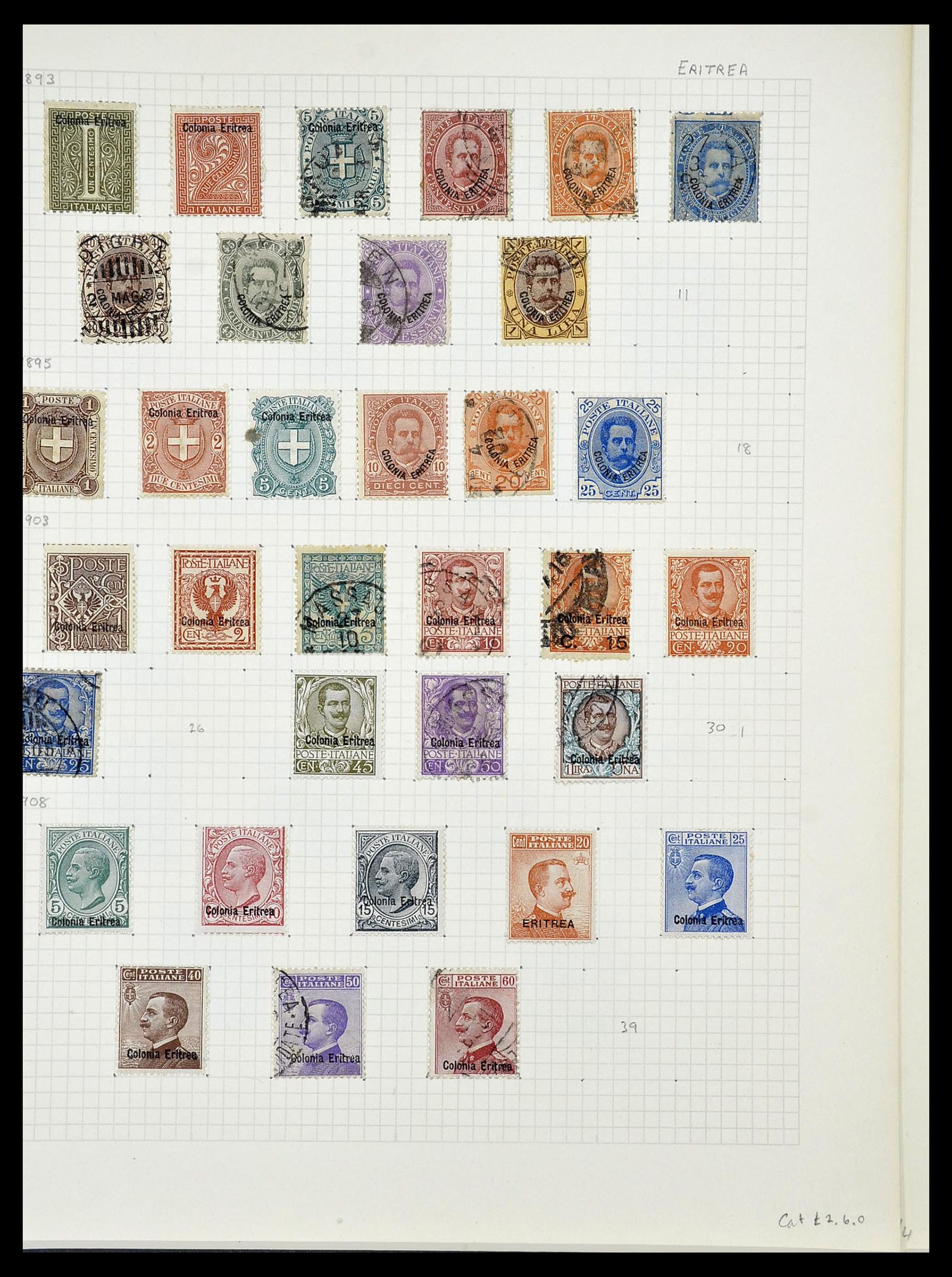 34282 084 - Postzegelverzameling 34282 Italië en gebieden 1852-1940.