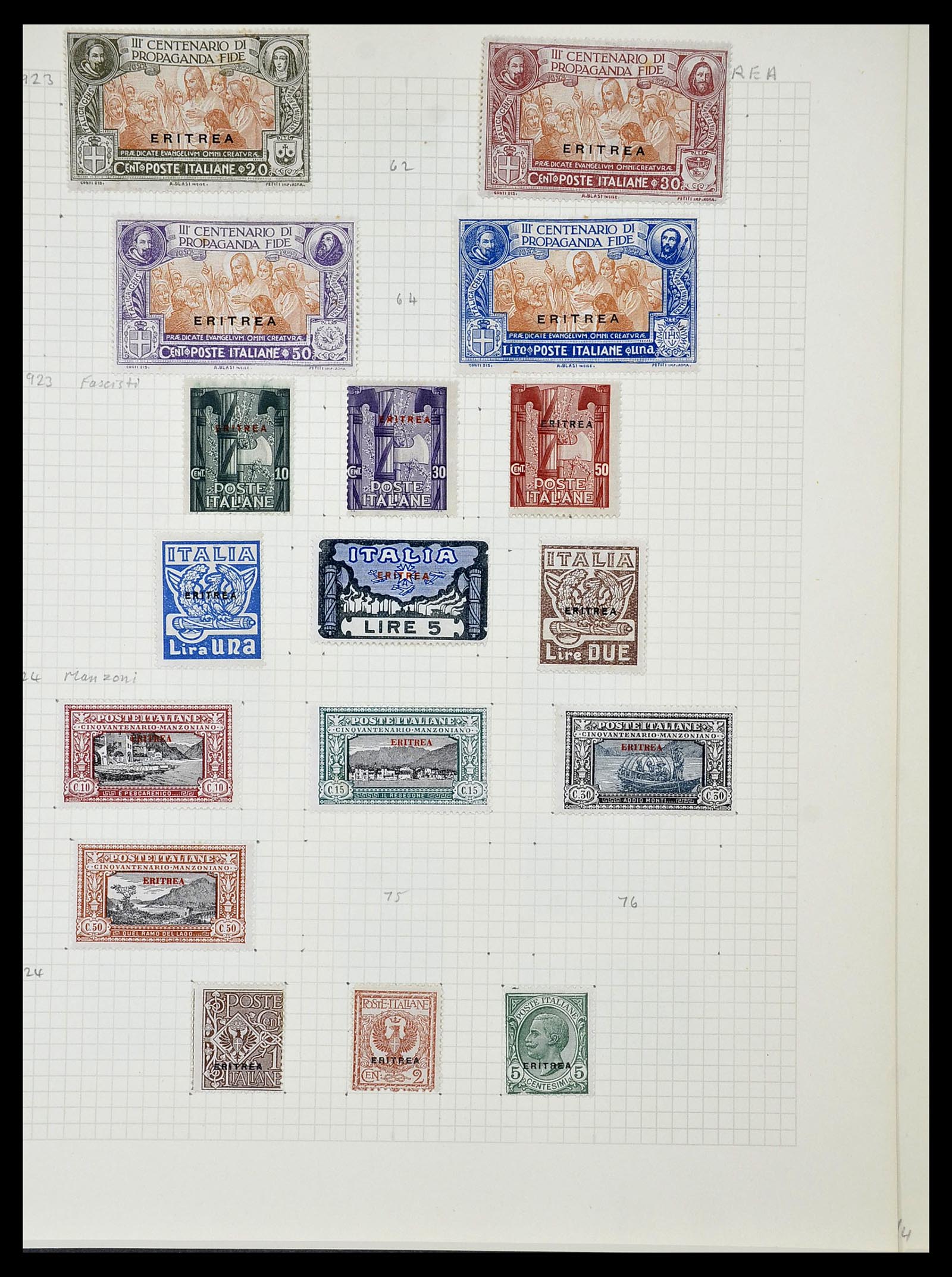 34282 086 - Postzegelverzameling 34282 Italië en gebieden 1852-1940.