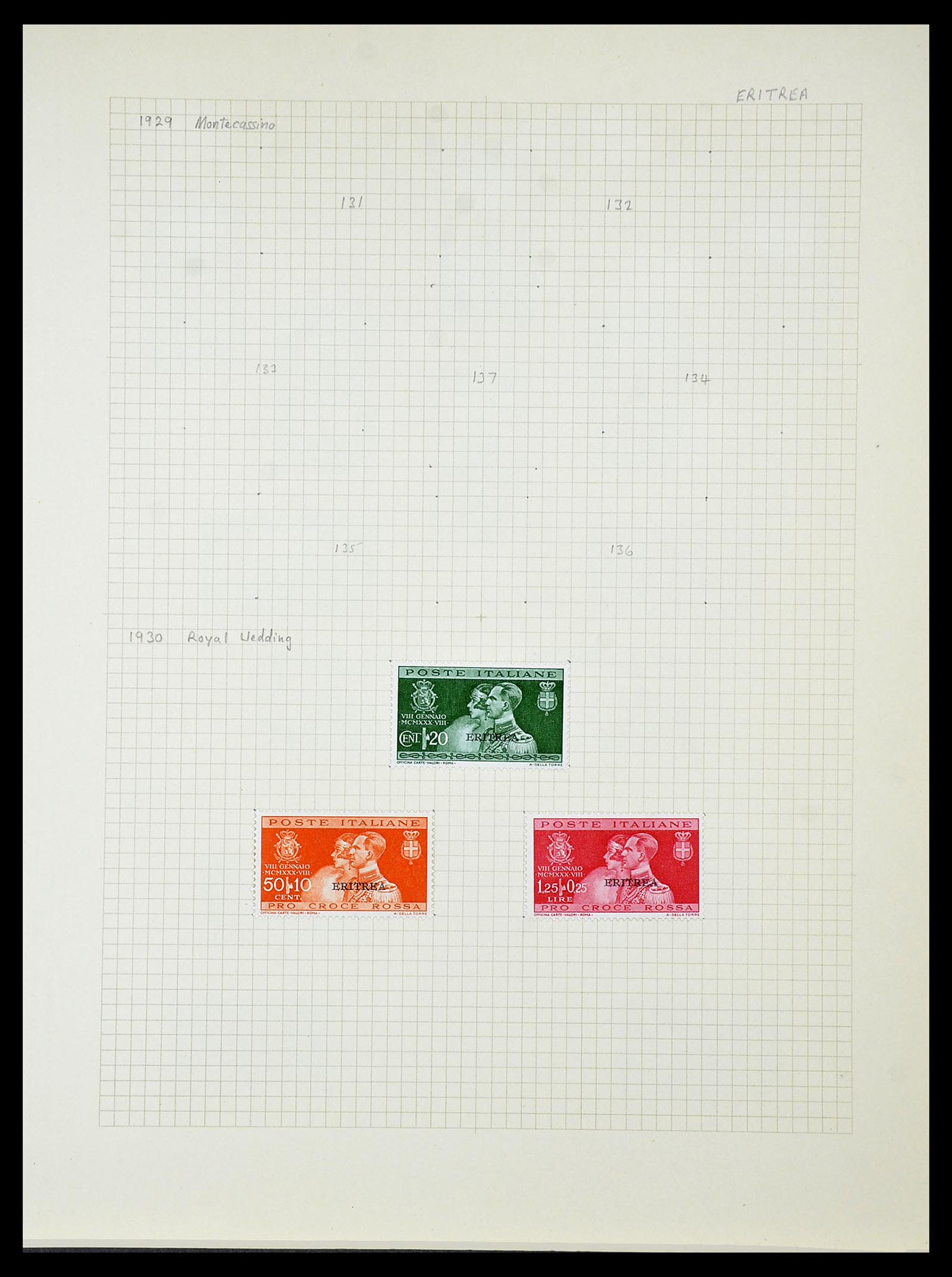 34282 090 - Postzegelverzameling 34282 Italië en gebieden 1852-1940.