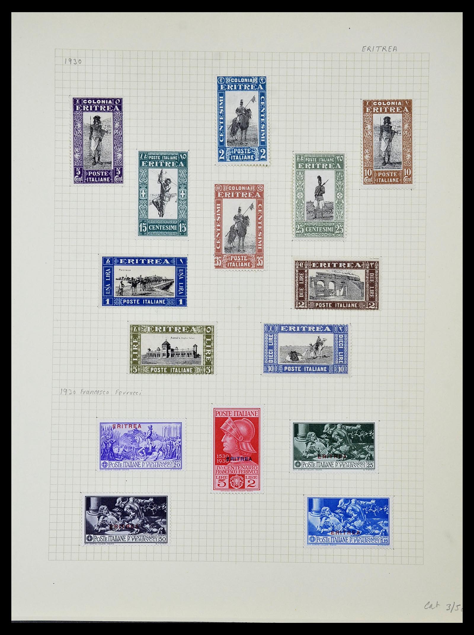 34282 091 - Postzegelverzameling 34282 Italië en gebieden 1852-1940.
