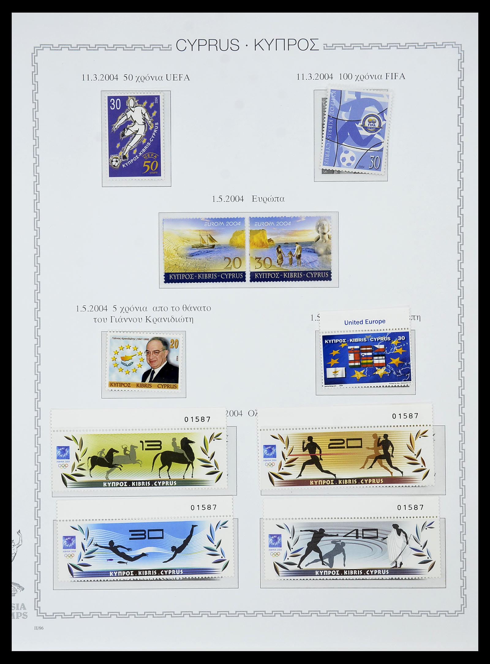 34283 096 - Postzegelverzameling 34283 Cyprus 1881-2017.