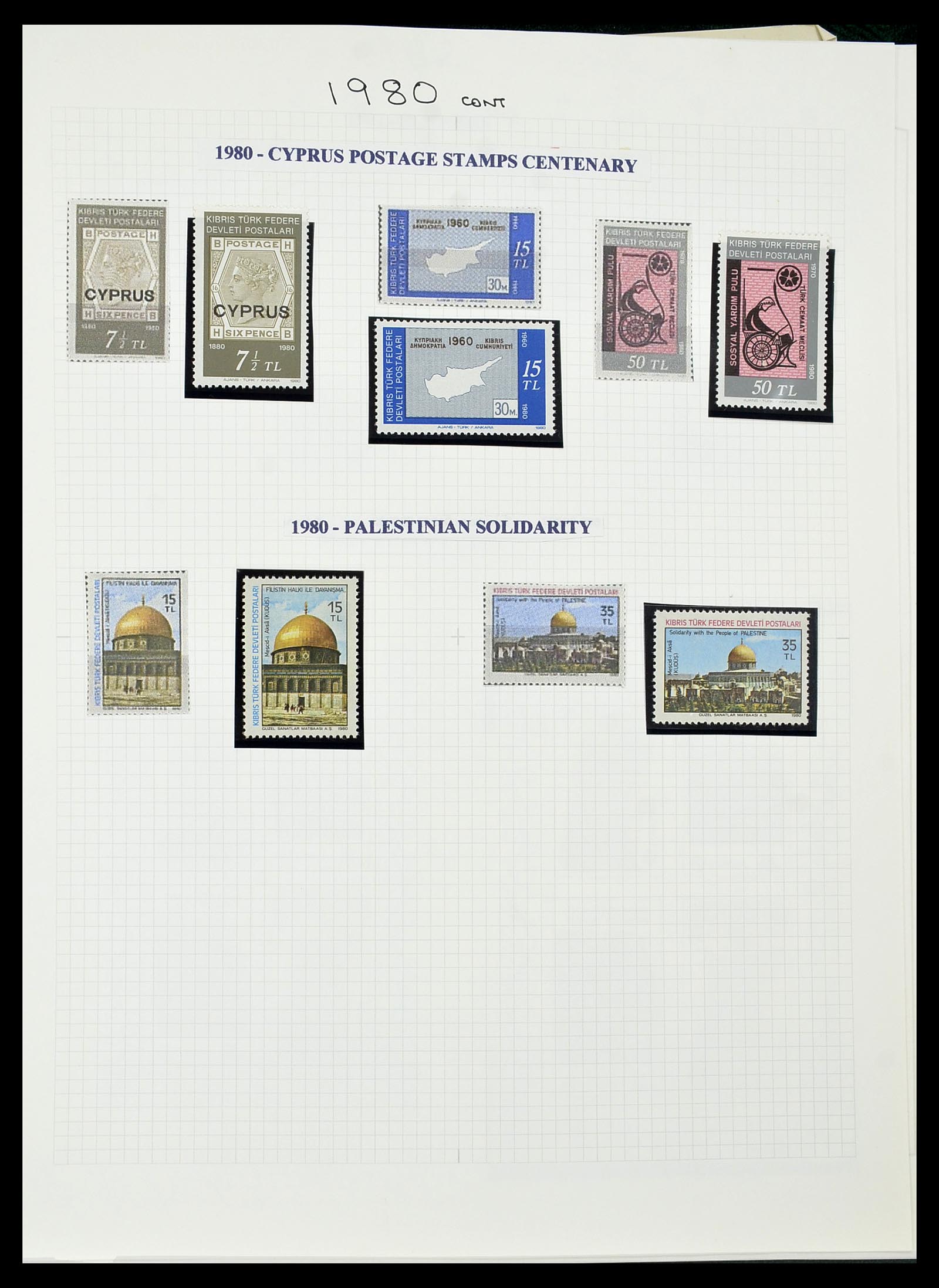 34283 142 - Postzegelverzameling 34283 Cyprus 1881-2017.