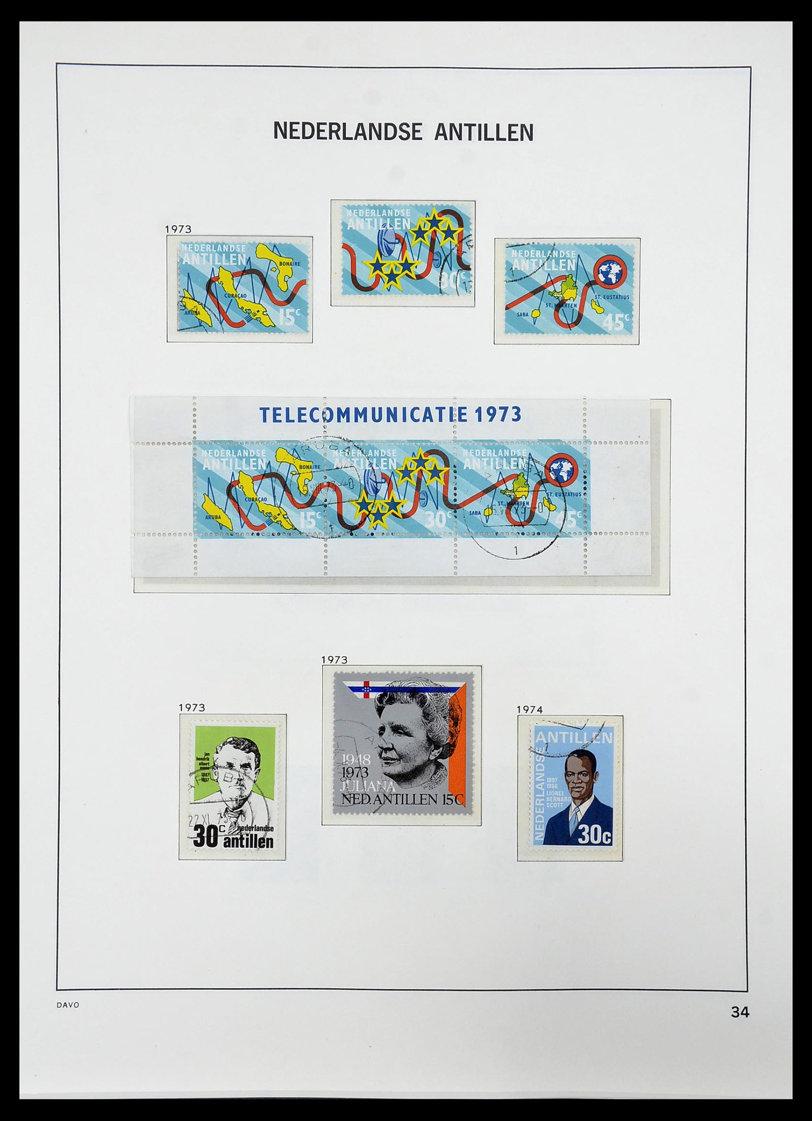 34284 073 - Postzegelverzameling 34284 Nederlandse Gebieden 1864-1985.