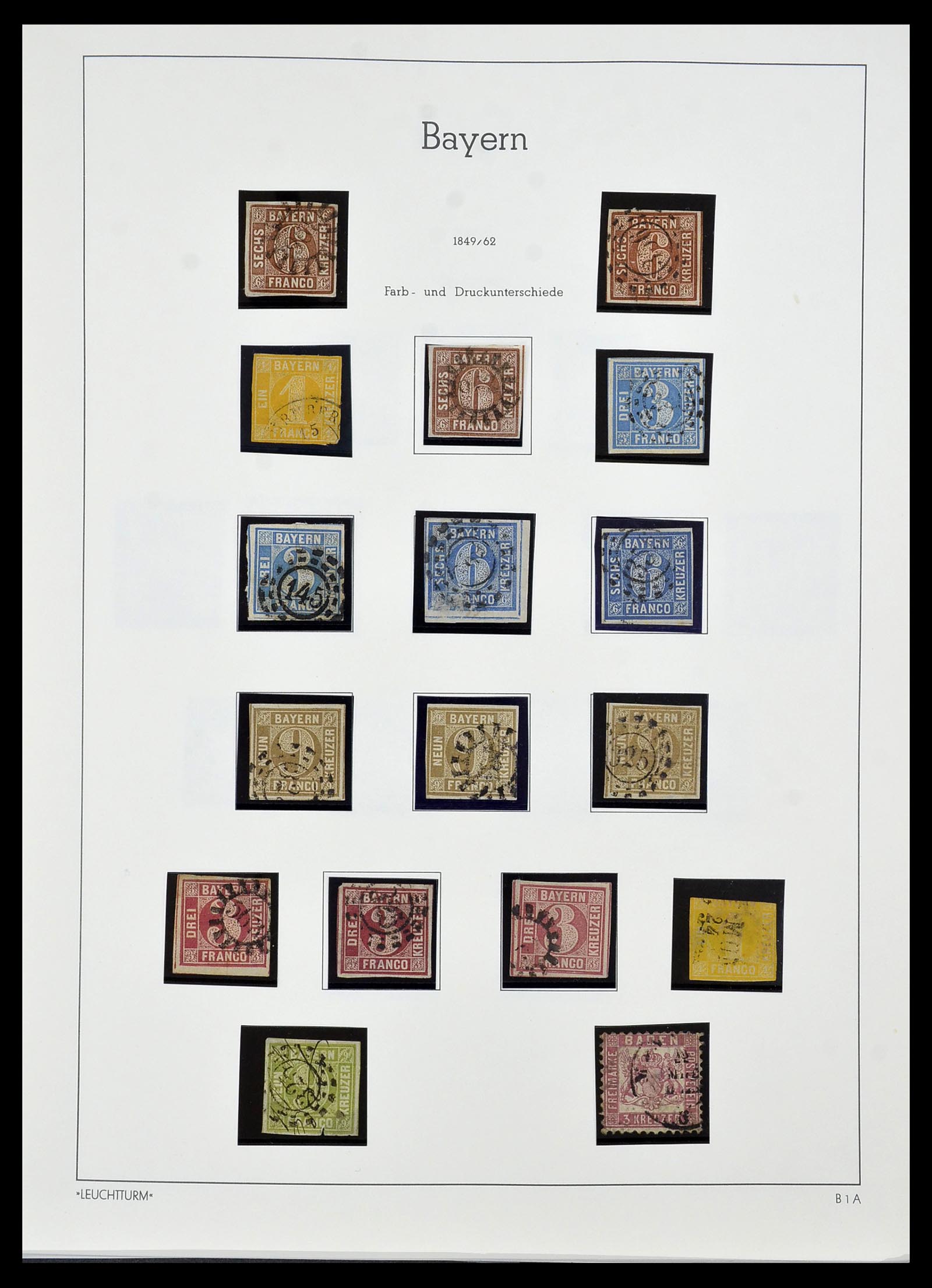 34287 002 - Postzegelverzameling 34287 Beieren 1849-1920.