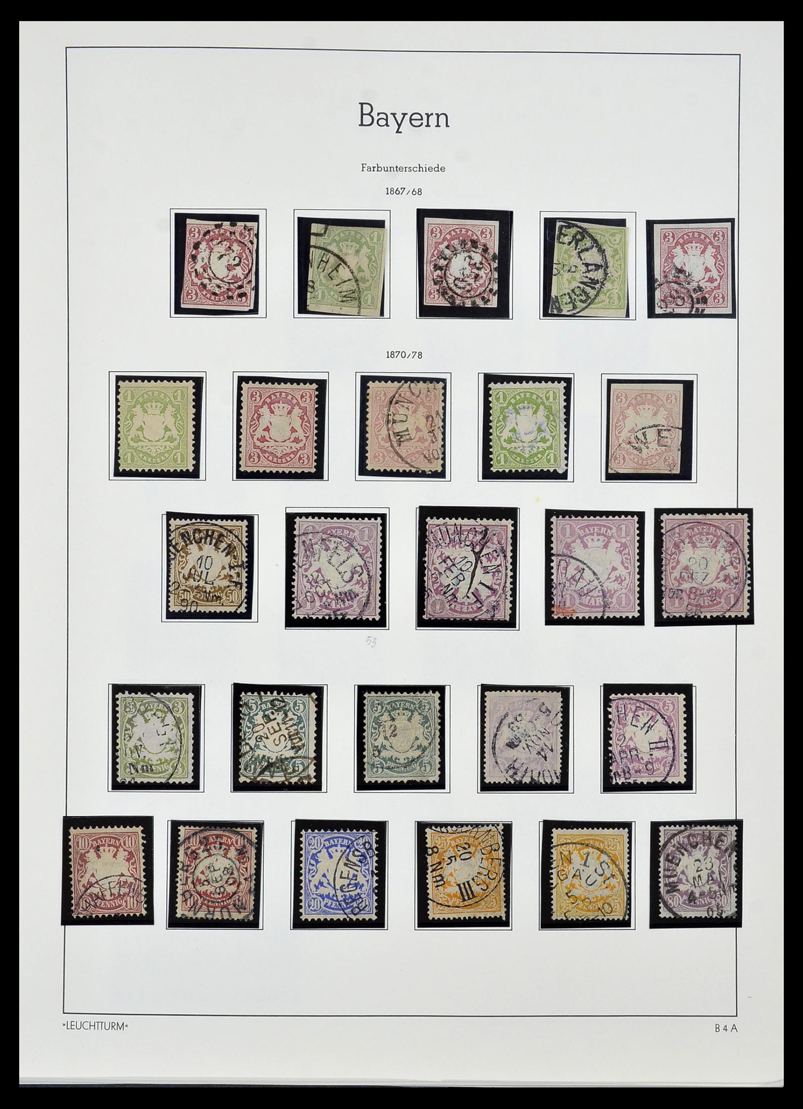 34287 005 - Postzegelverzameling 34287 Beieren 1849-1920.