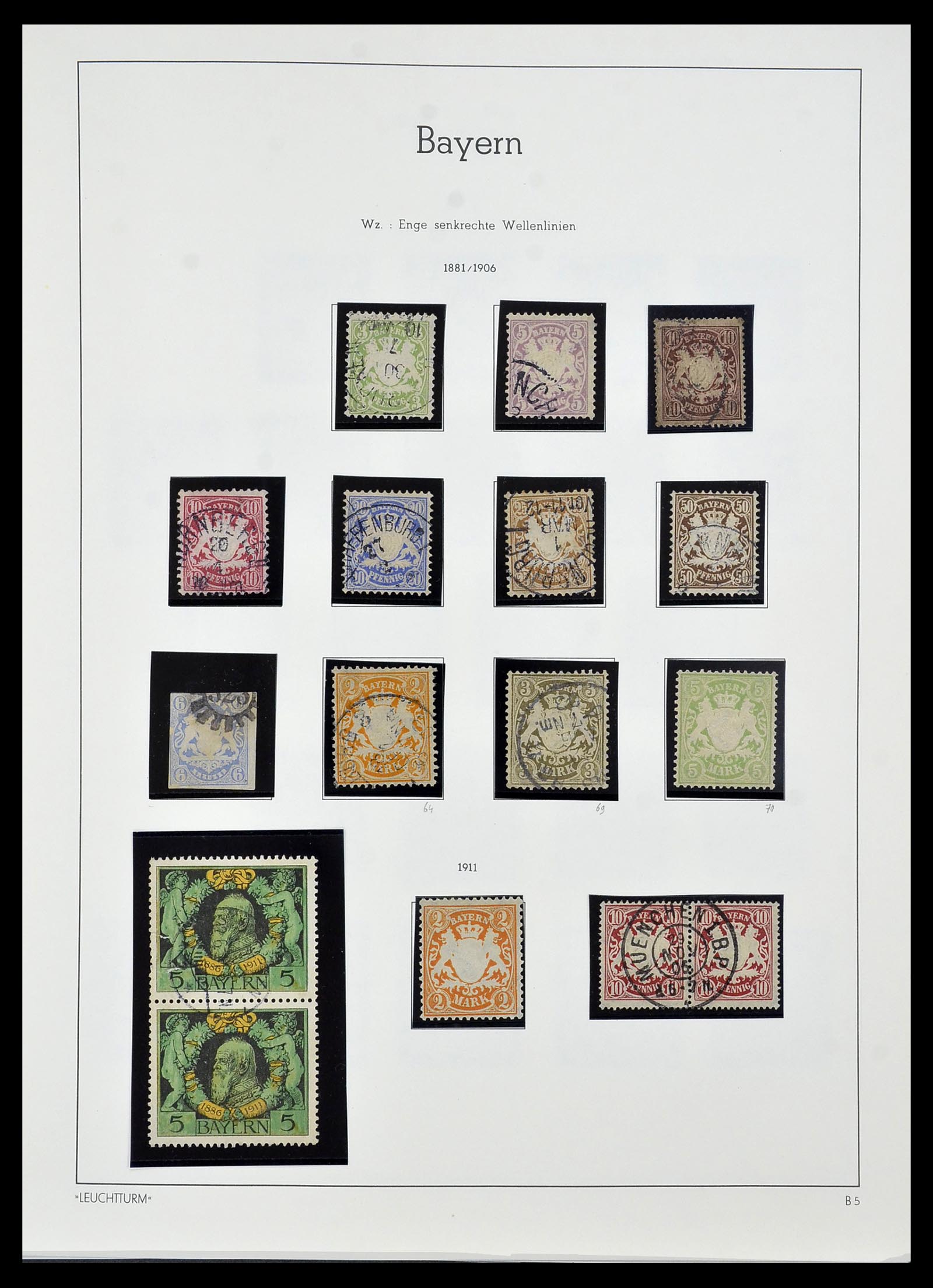 34287 006 - Postzegelverzameling 34287 Beieren 1849-1920.