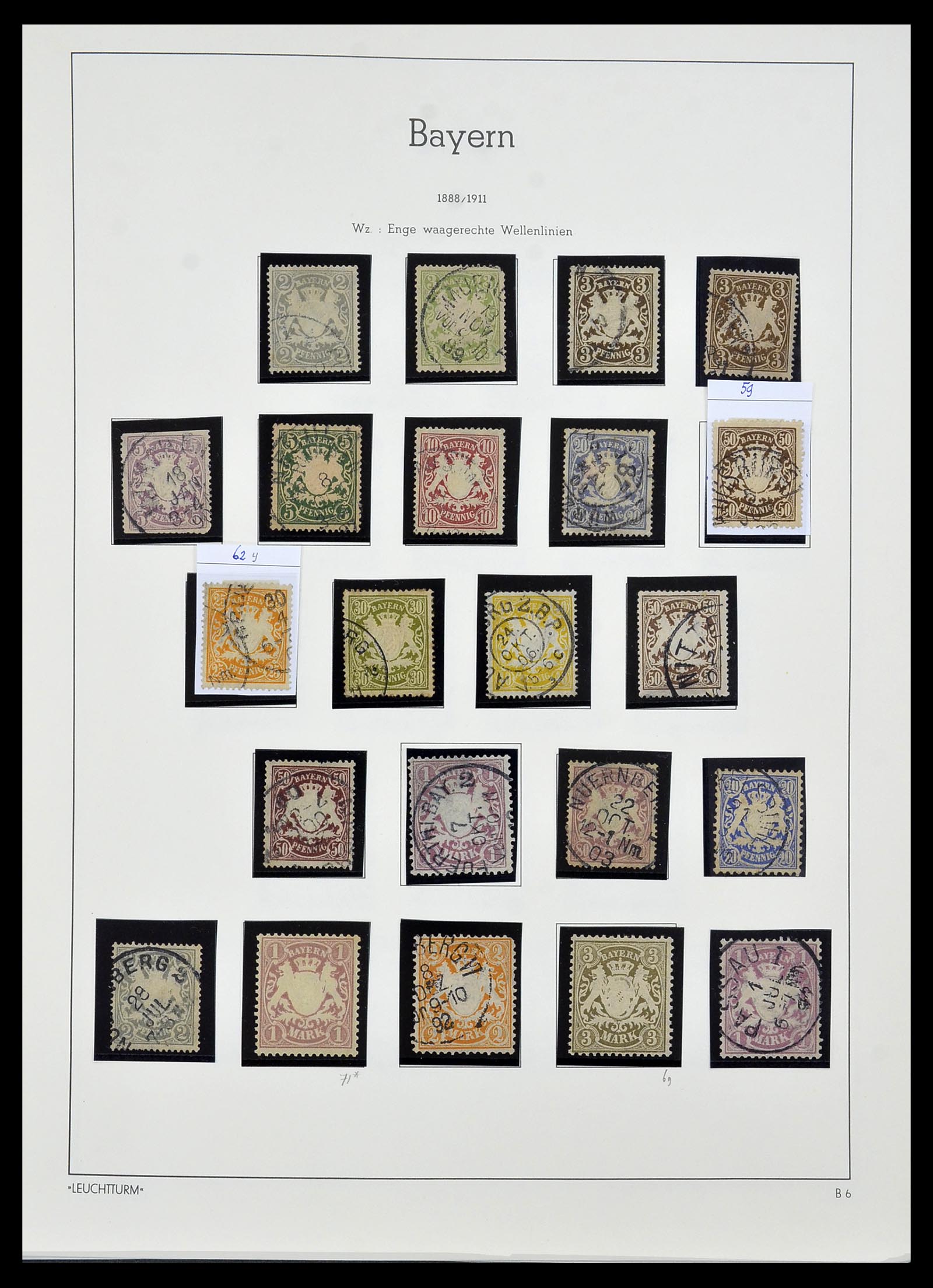34287 007 - Postzegelverzameling 34287 Beieren 1849-1920.