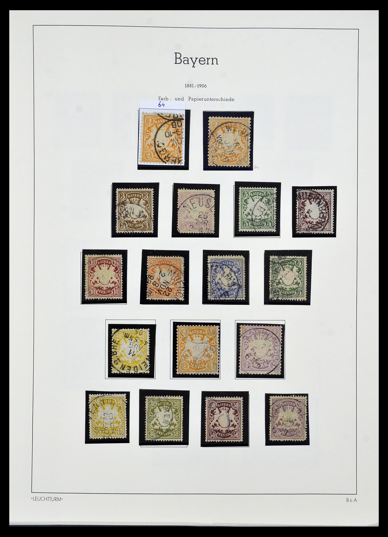34287 008 - Postzegelverzameling 34287 Beieren 1849-1920.