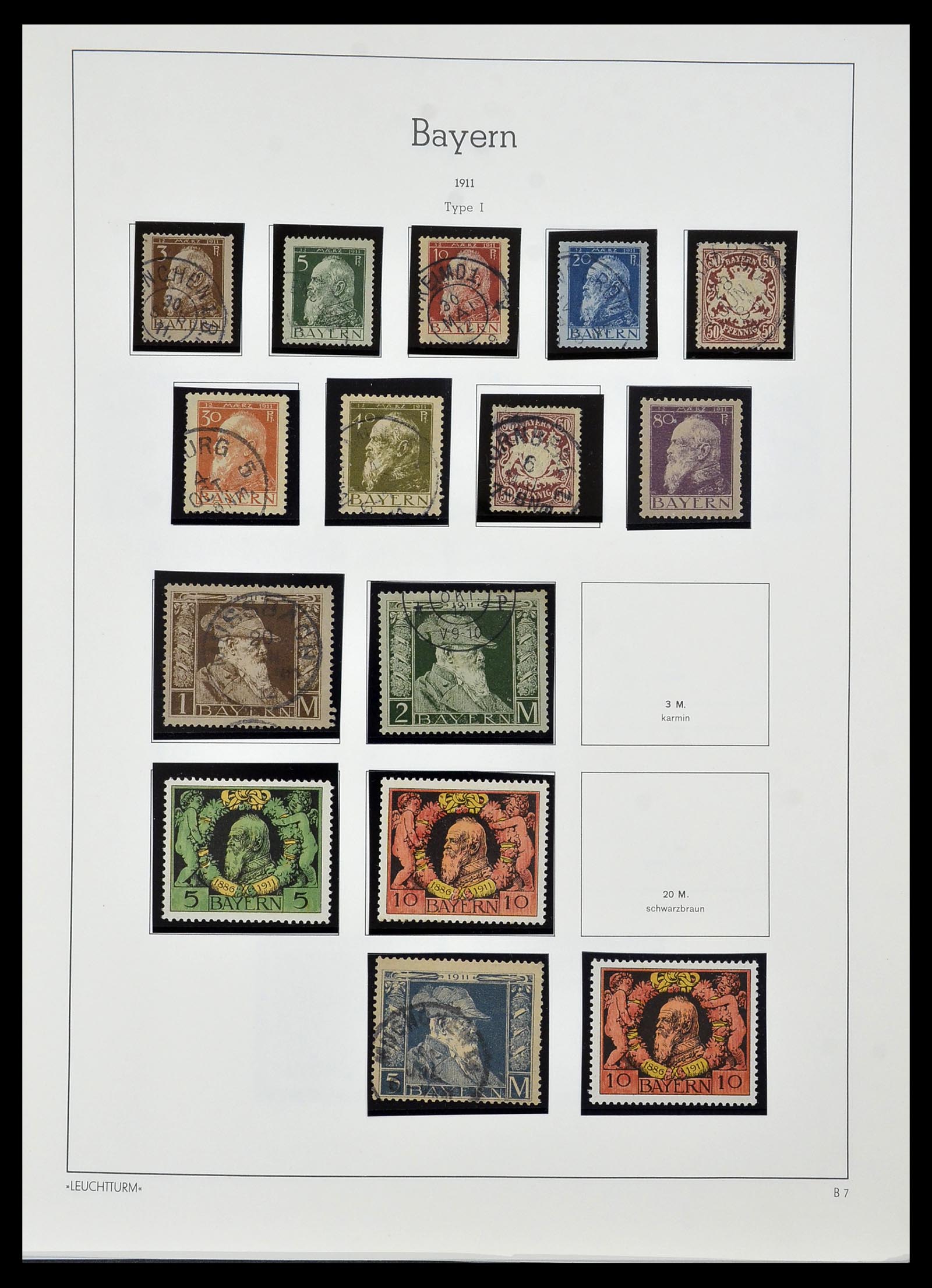 34287 009 - Stamp collection 34287 Bavaria 1849-1920.