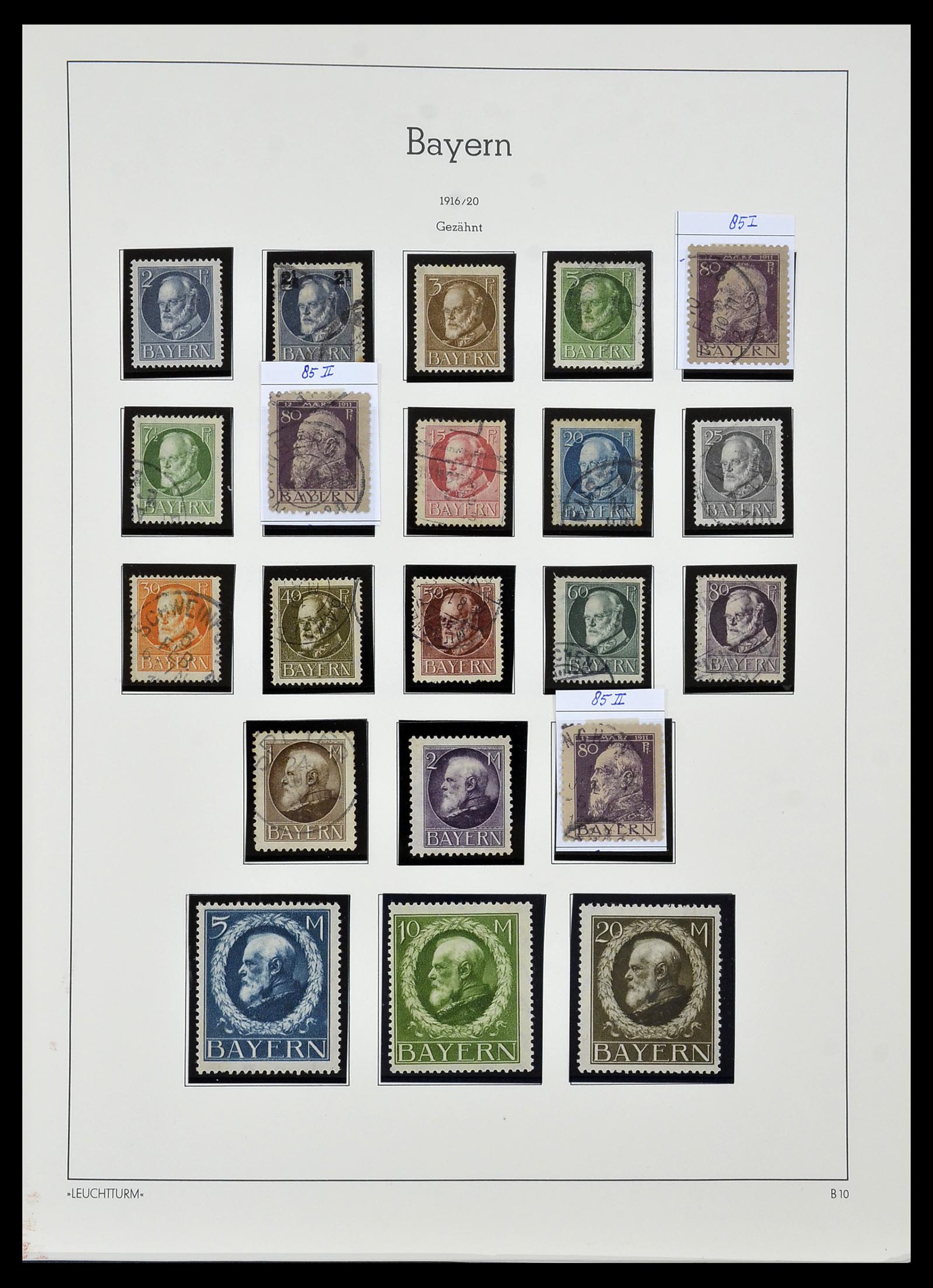34287 012 - Postzegelverzameling 34287 Beieren 1849-1920.