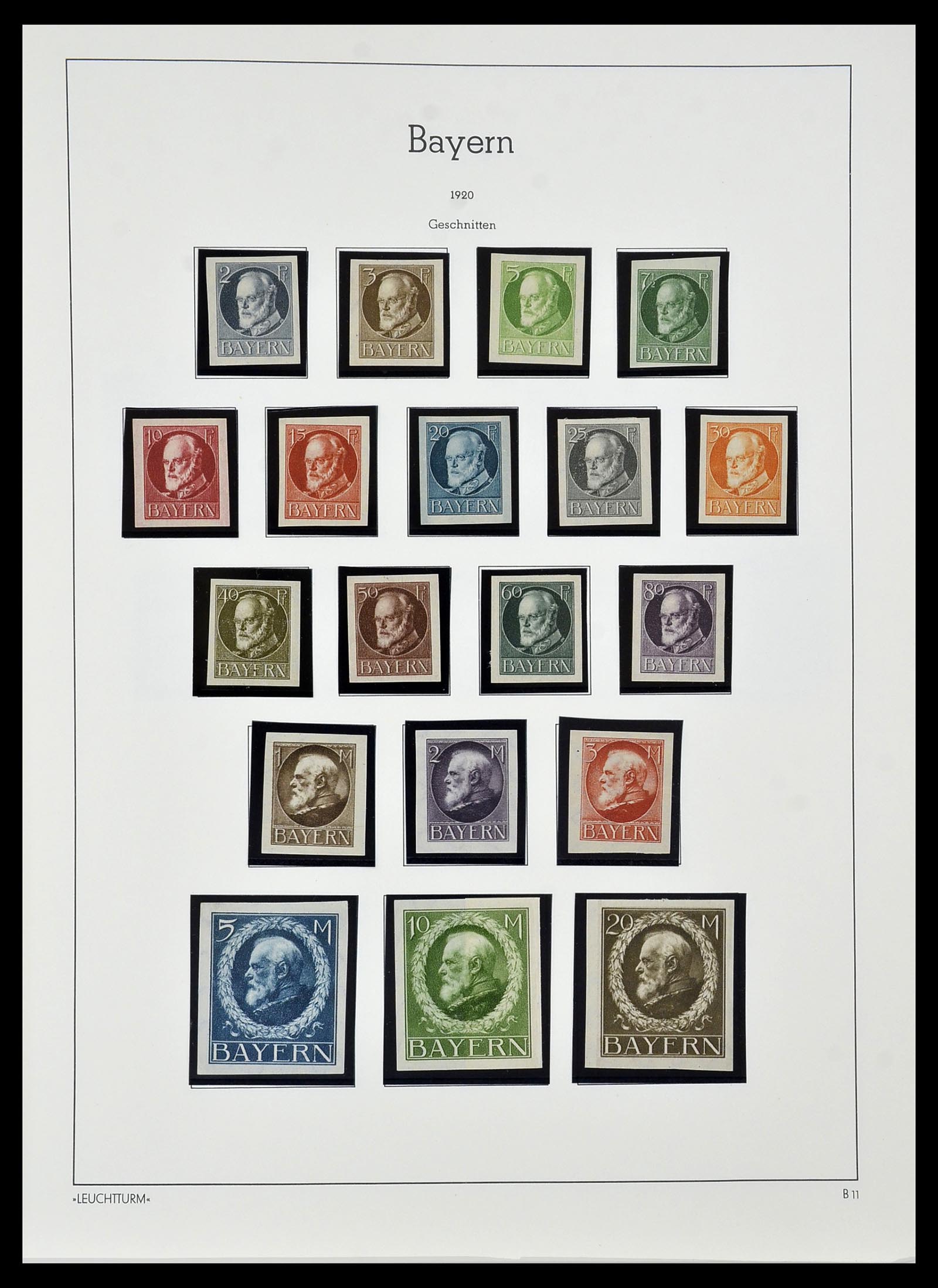 34287 013 - Postzegelverzameling 34287 Beieren 1849-1920.