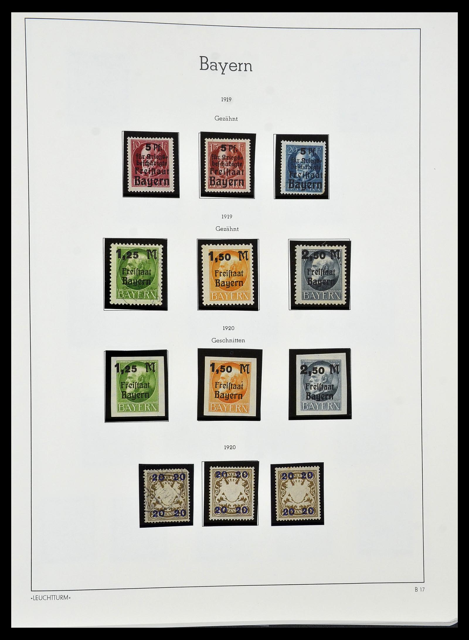 34287 019 - Postzegelverzameling 34287 Beieren 1849-1920.