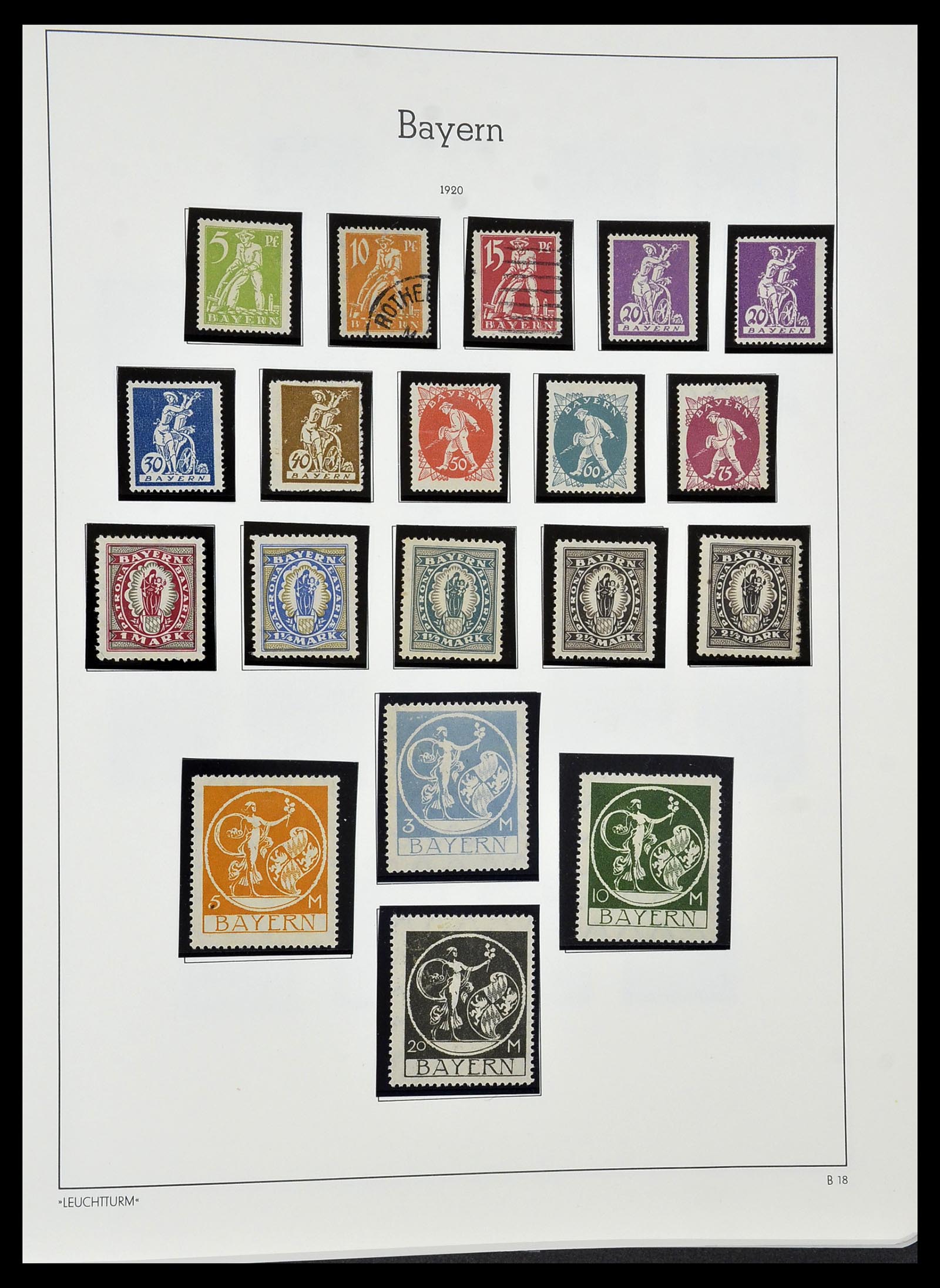 34287 021 - Postzegelverzameling 34287 Beieren 1849-1920.
