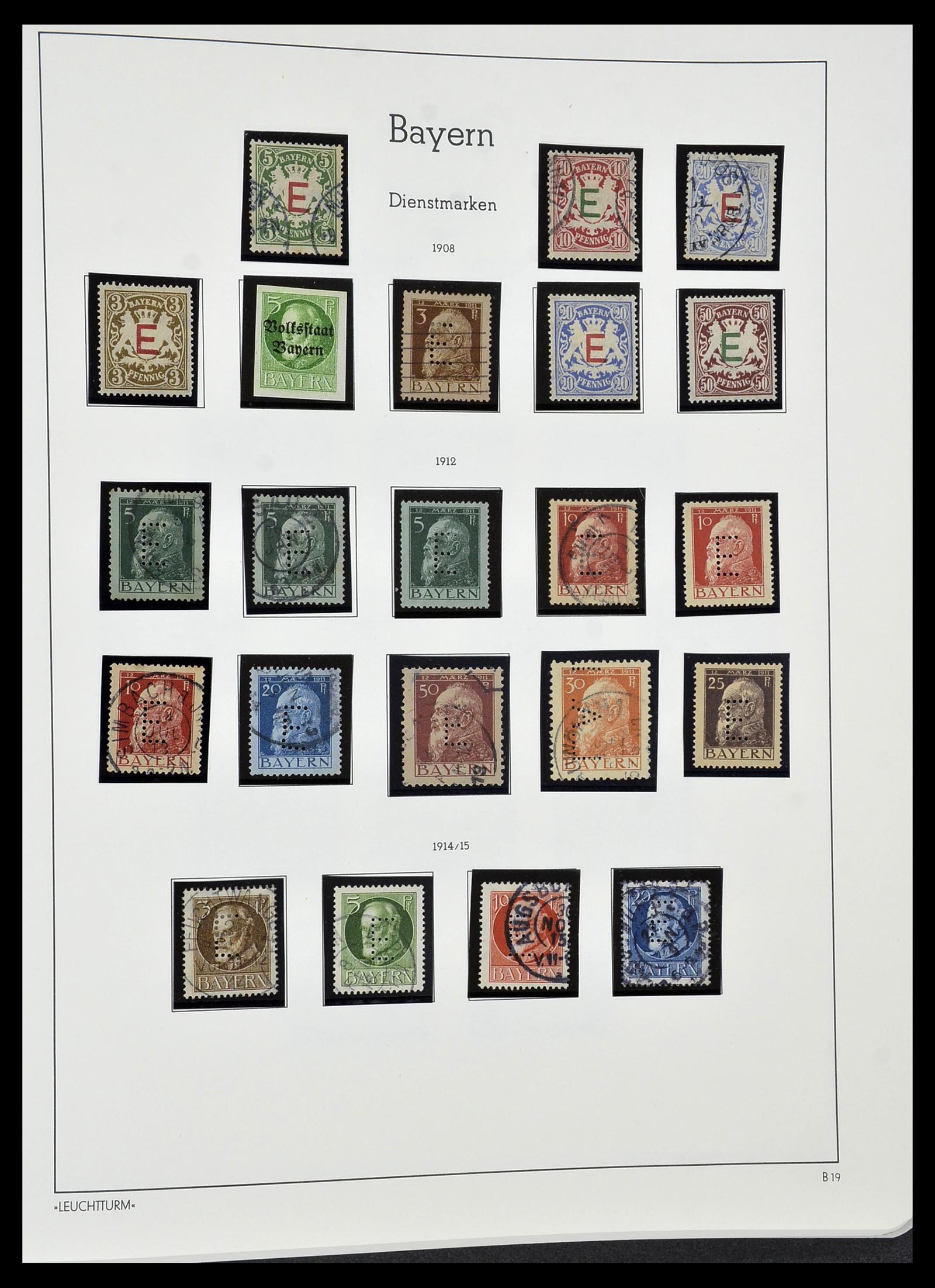 34287 022 - Postzegelverzameling 34287 Beieren 1849-1920.