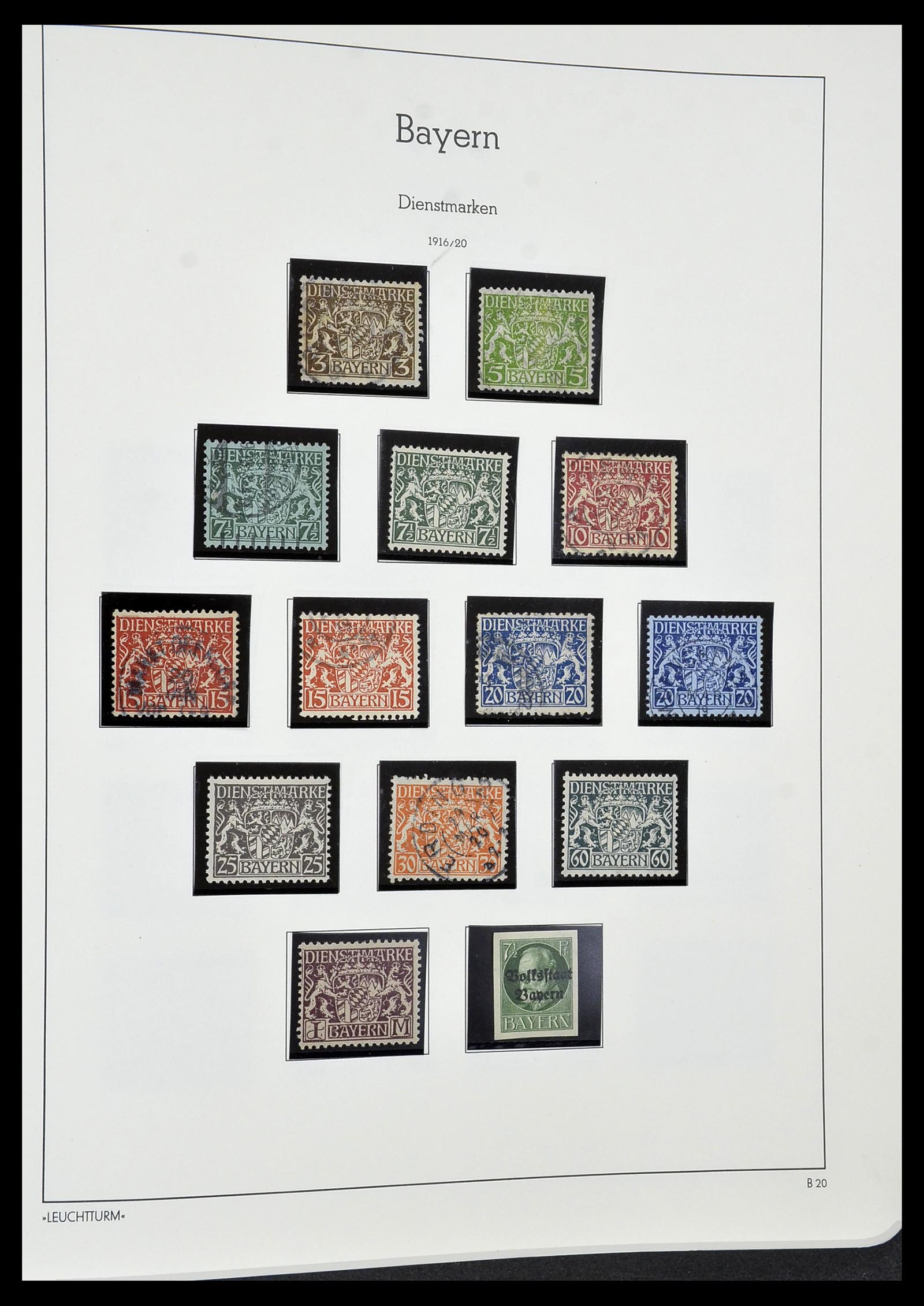 34287 023 - Postzegelverzameling 34287 Beieren 1849-1920.