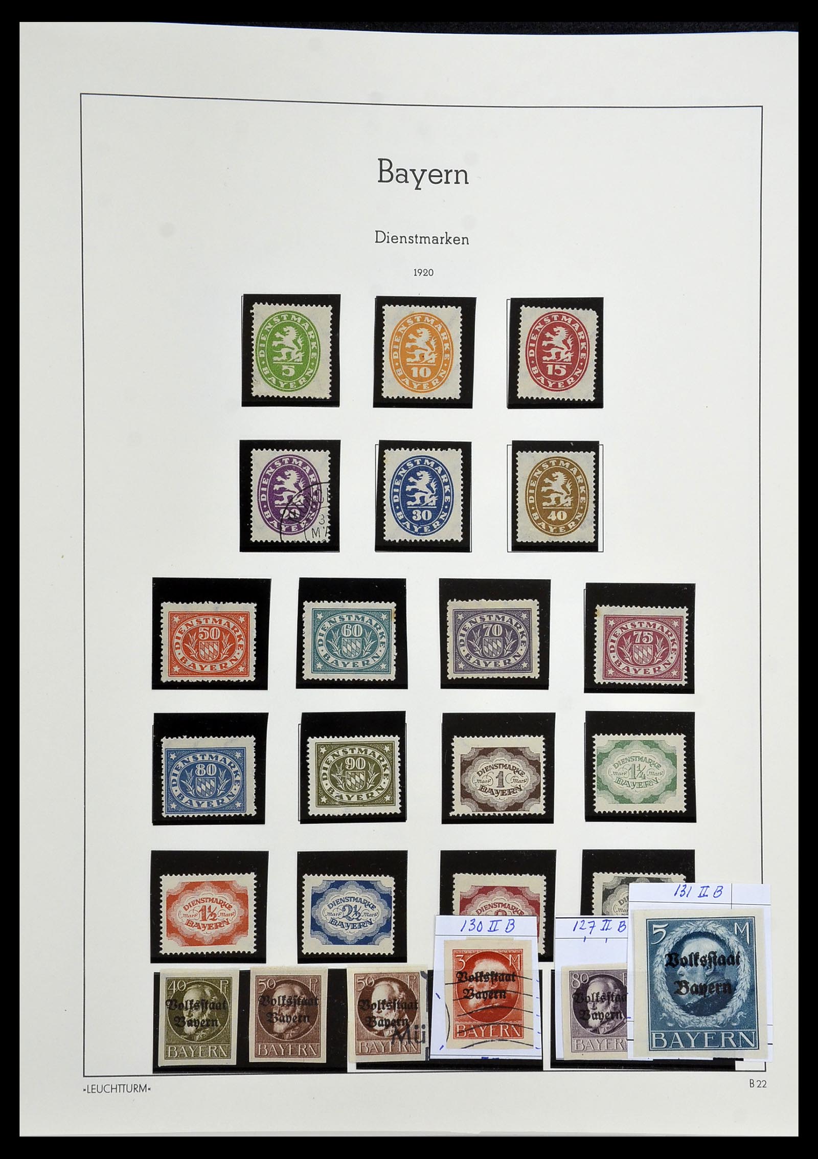 34287 027 - Postzegelverzameling 34287 Beieren 1849-1920.