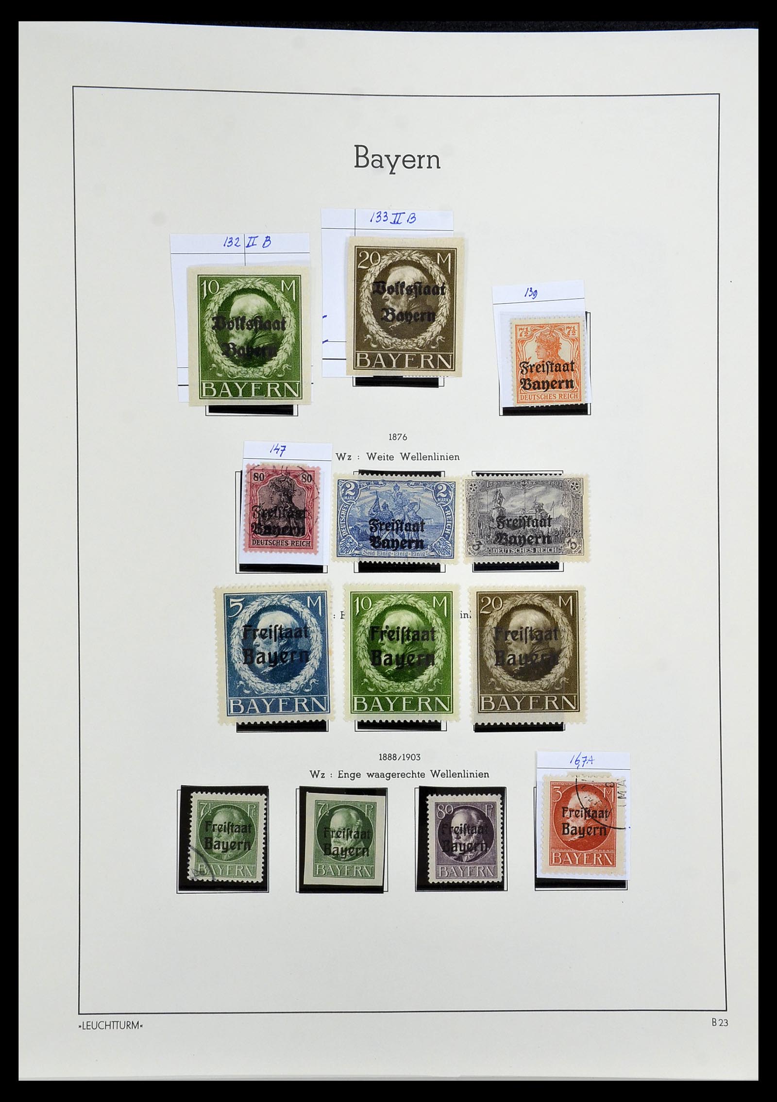34287 028 - Postzegelverzameling 34287 Beieren 1849-1920.