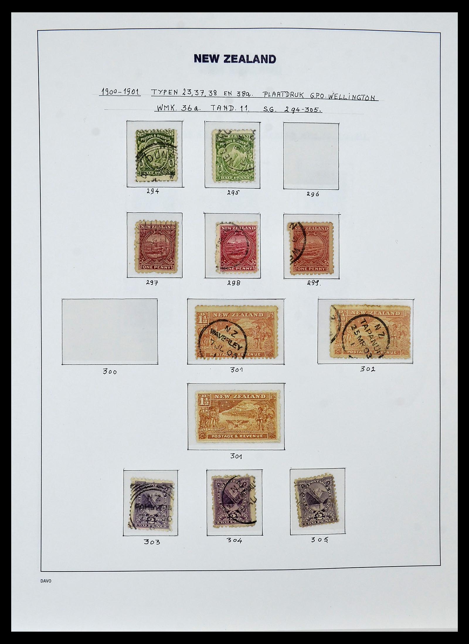 34288 001 - Stamp collection 34288 New Zealand 1900-2002.