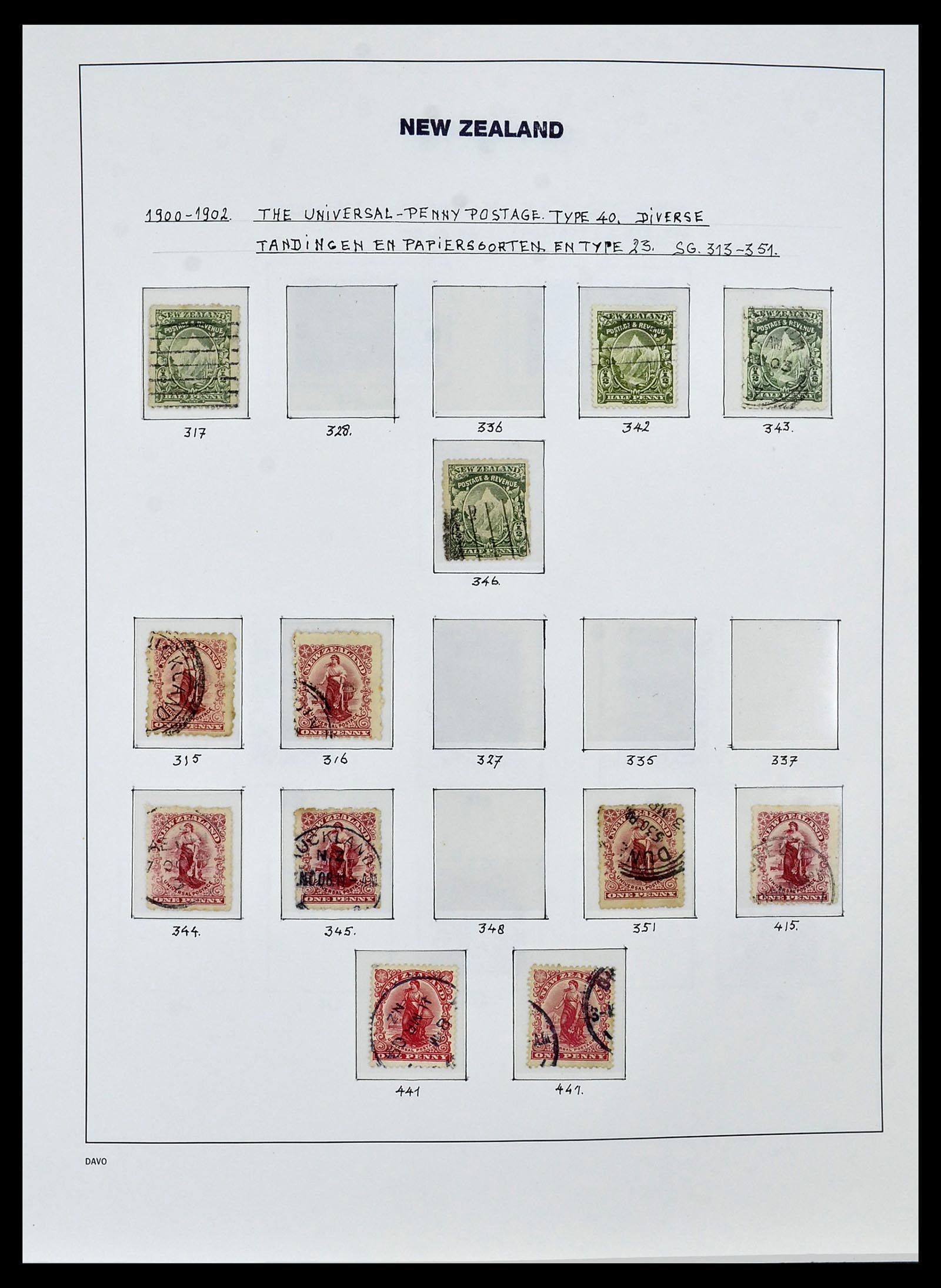 34288 002 - Postzegelverzameling 34288 Nieuw Zeeland 1900-2002.