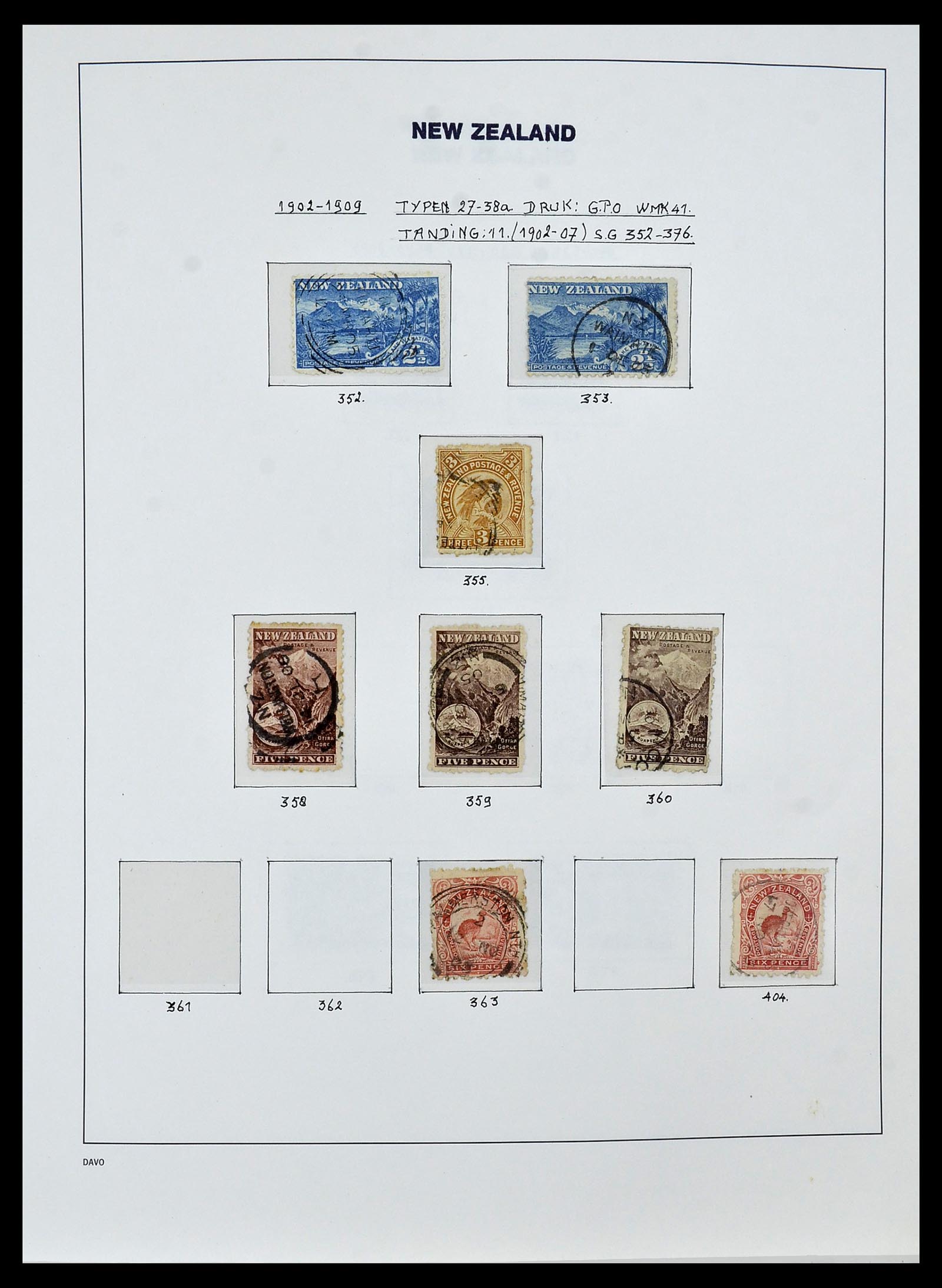 34288 003 - Postzegelverzameling 34288 Nieuw Zeeland 1900-2002.