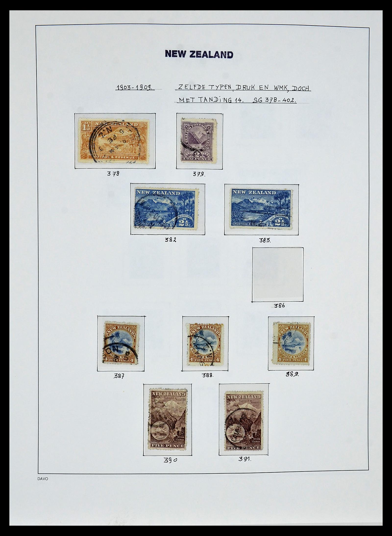 34288 005 - Postzegelverzameling 34288 Nieuw Zeeland 1900-2002.