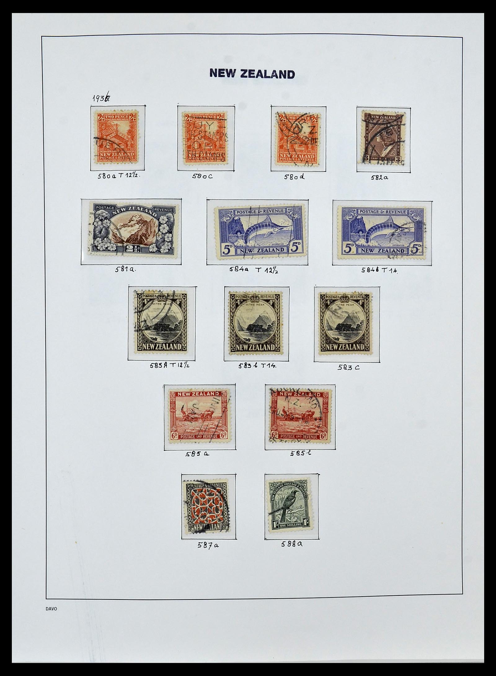 34288 016 - Postzegelverzameling 34288 Nieuw Zeeland 1900-2002.