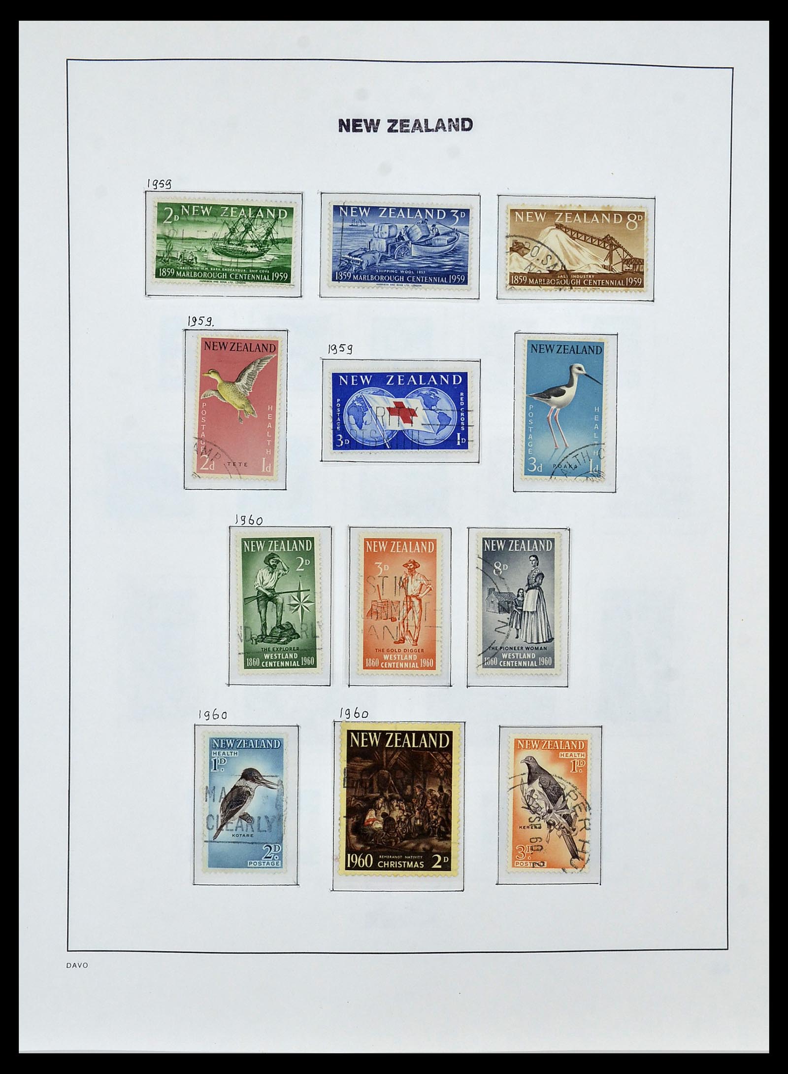 34288 029 - Postzegelverzameling 34288 Nieuw Zeeland 1900-2002.